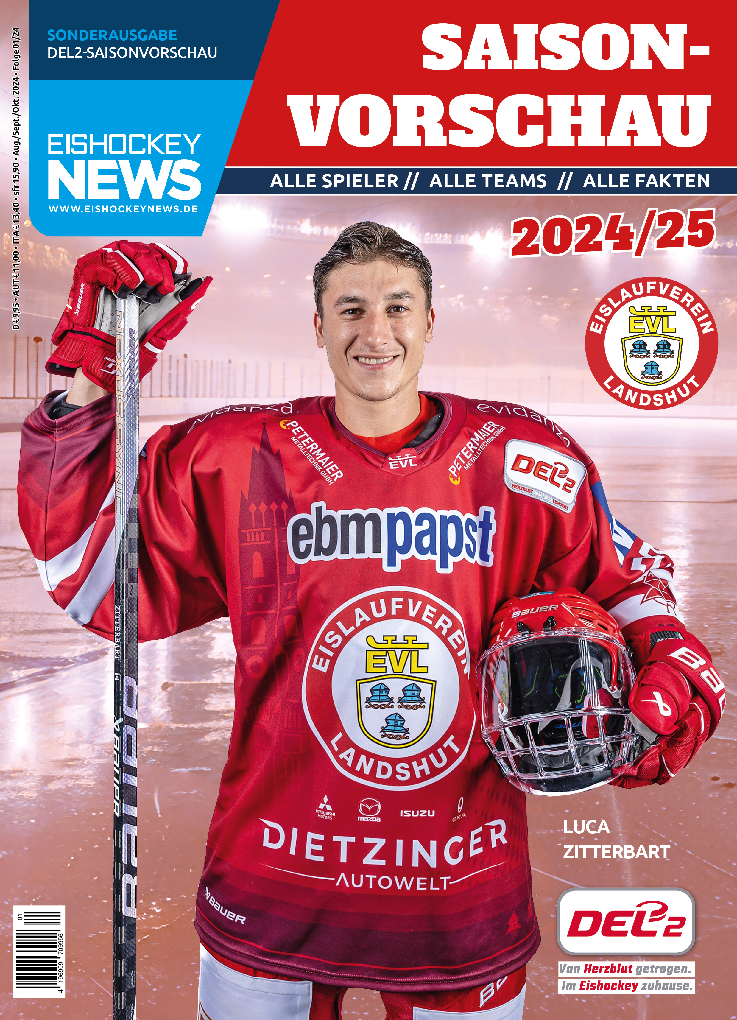 DEL2 Sonderheft 2024/25 mit Landshut-Cover 