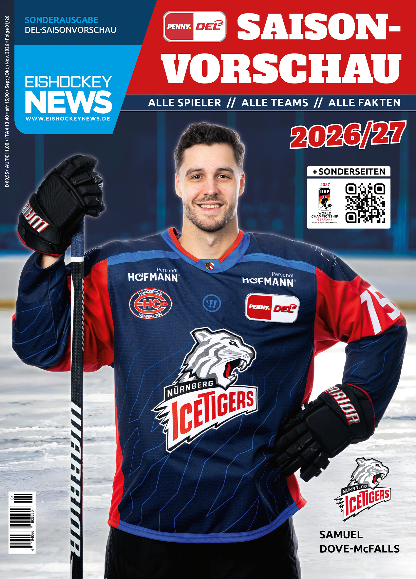 DEL Sonderheft 2026/27 mit Nürnberg-Cover 