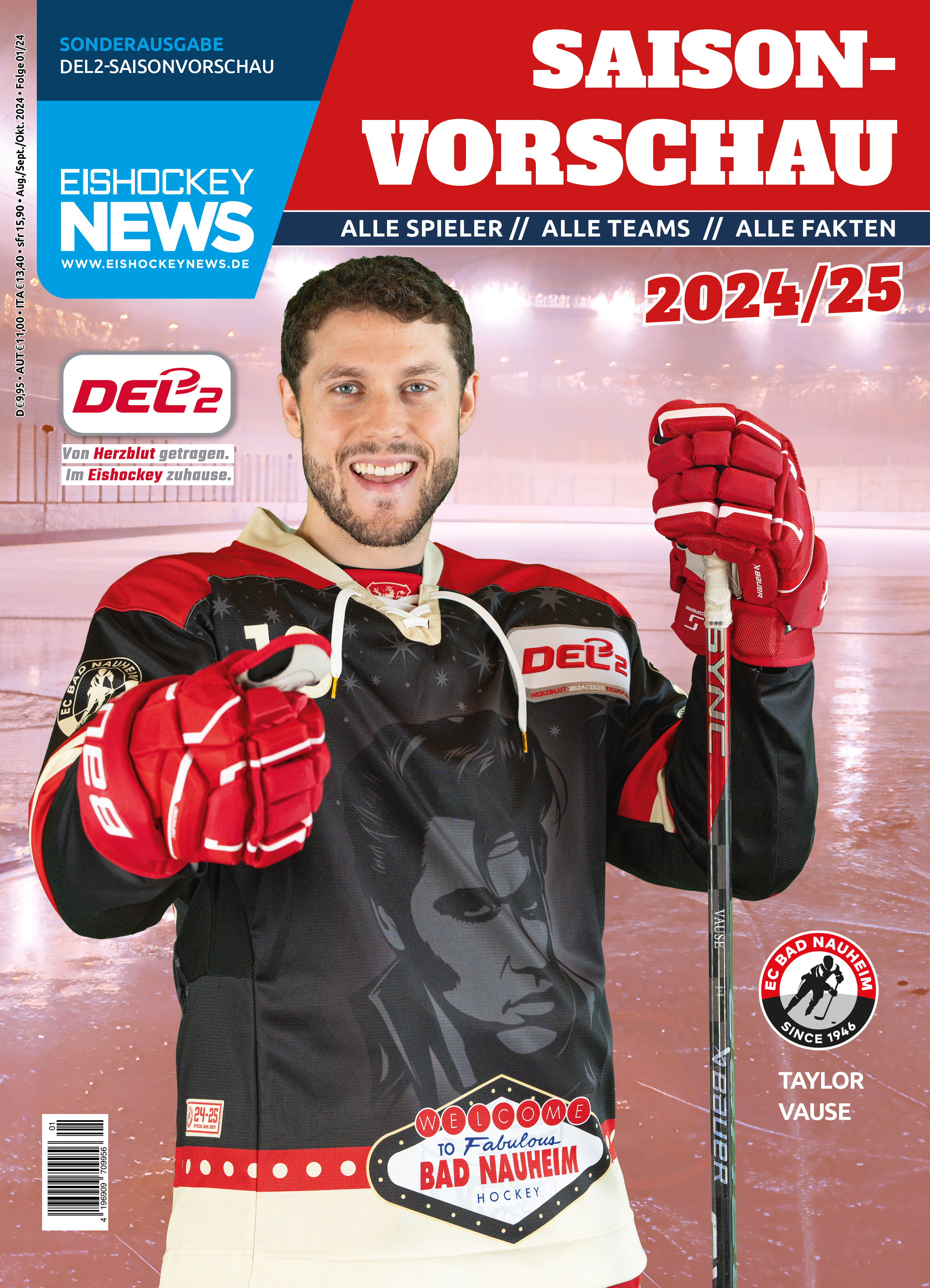 DEL2 Sonderheft 2024/25 mit Nauheim-Cover 