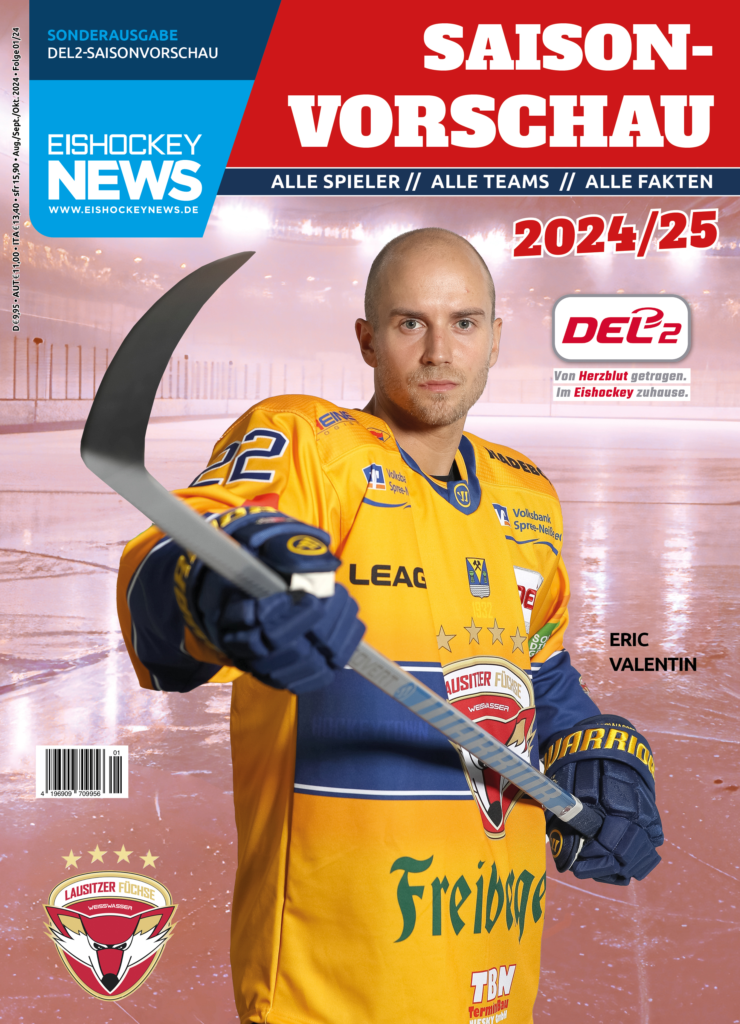 DEL2 Sonderheft 2024/25 mit Weisswasser-Cover 