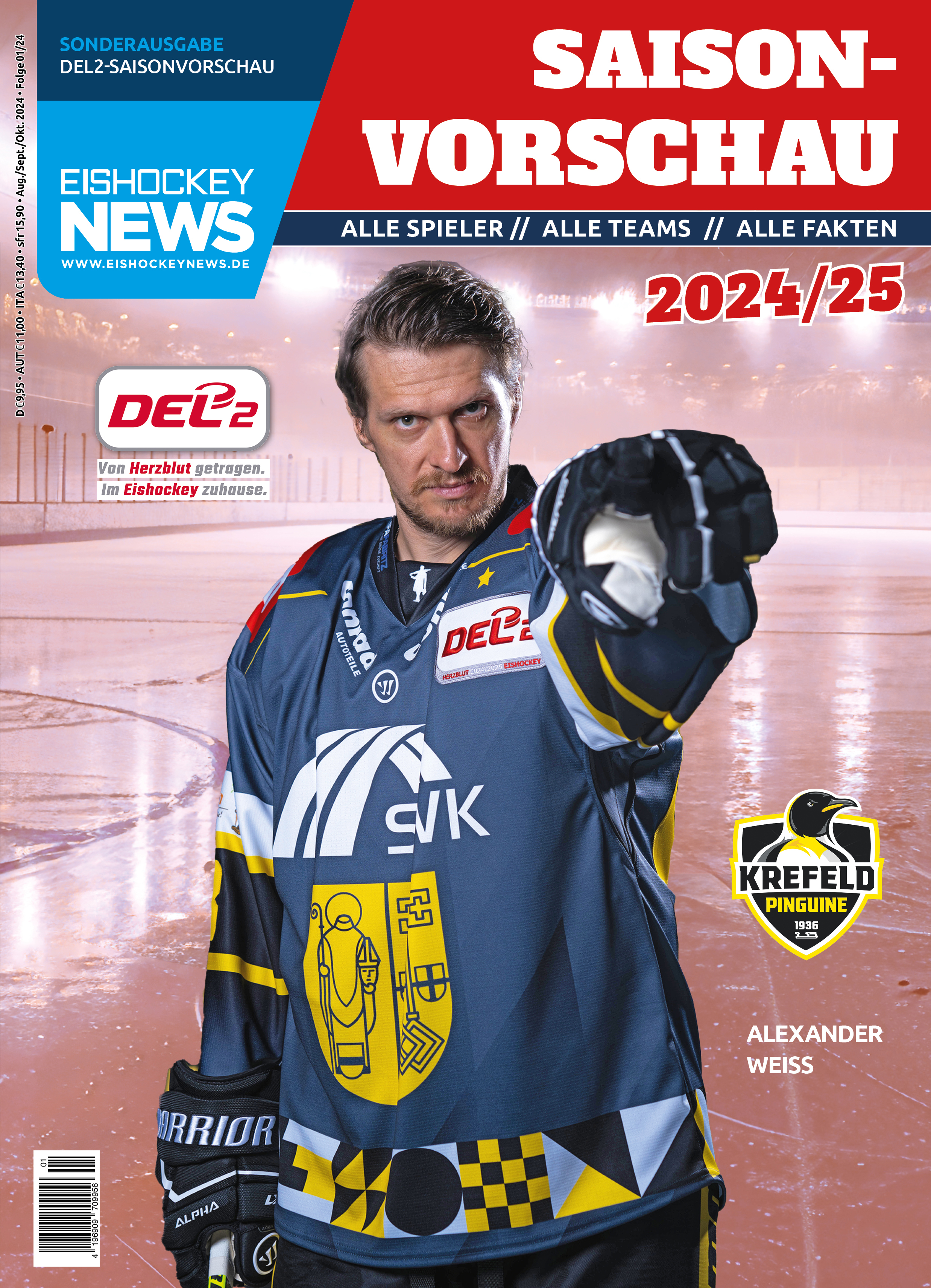 DEL2 Sonderheft 2024/25 mit Krefeld-Cover 