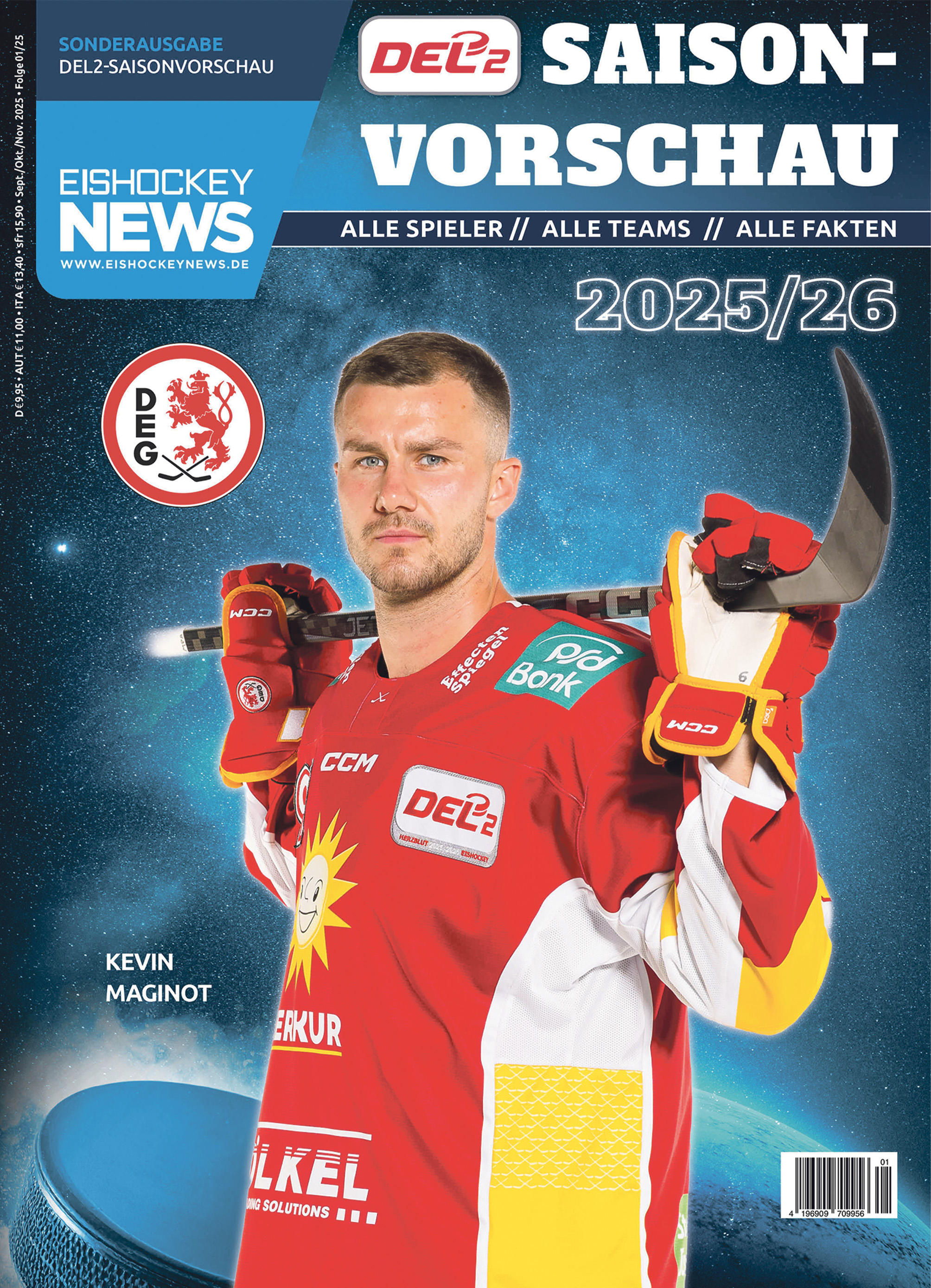 DEL2 Sonderheft 2025/26 mit Düsseldorf-Cover 
