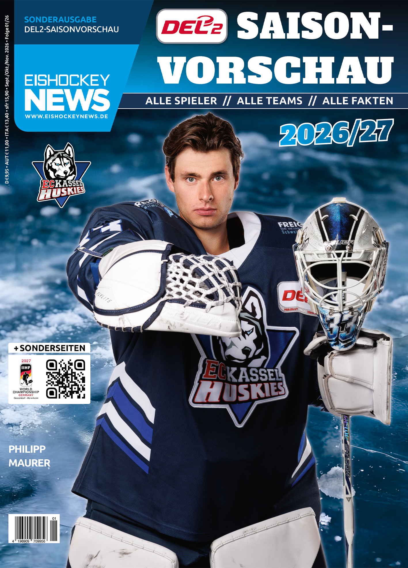 DEL2 Sonderheft 2026/27 mit Kassel-Cover 