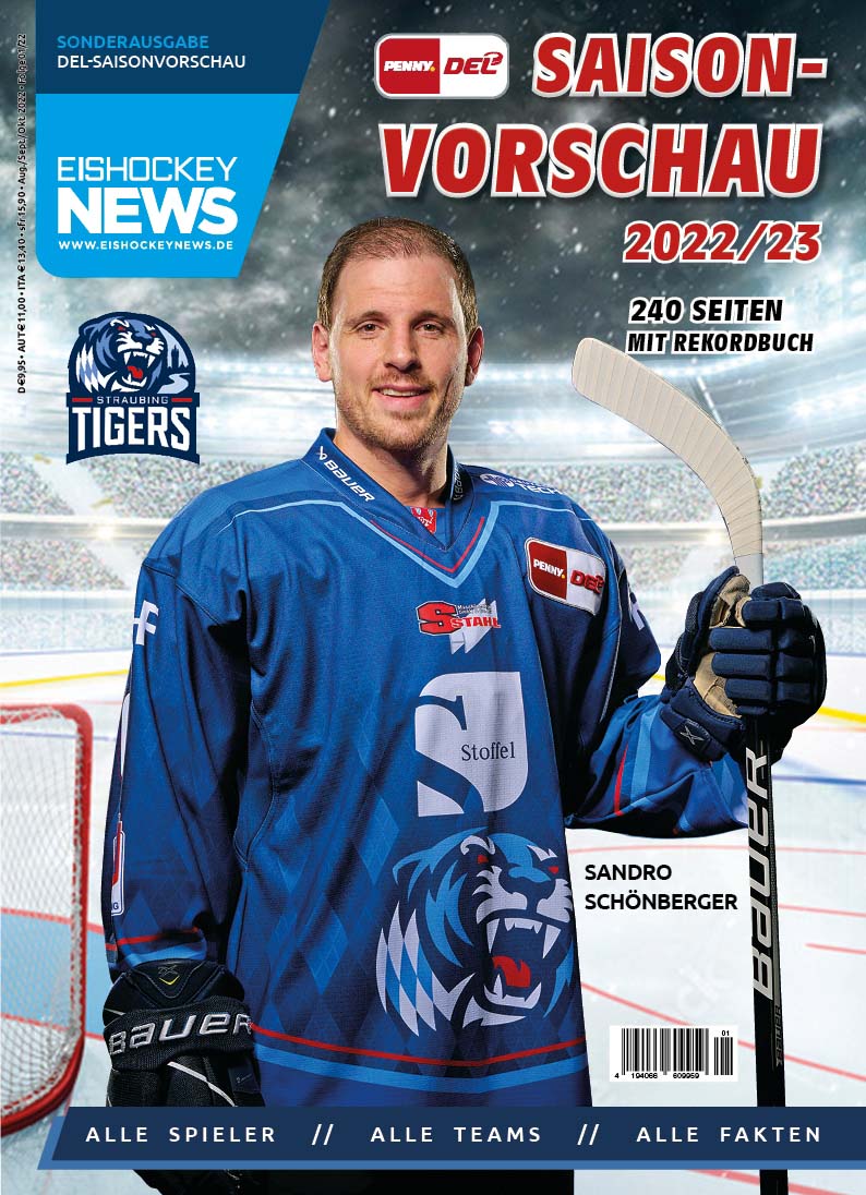 DEL Sonderheft 2022/23 mit Straubing-Cover