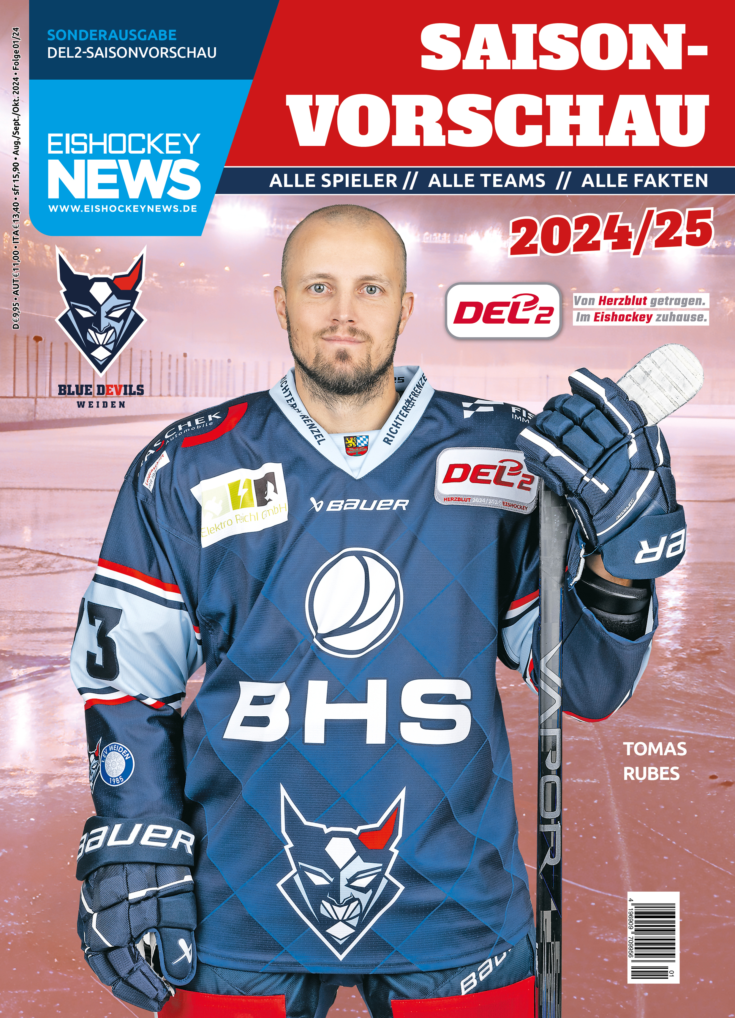 DEL2 Sonderheft 2024/25 mit Weiden-Cover