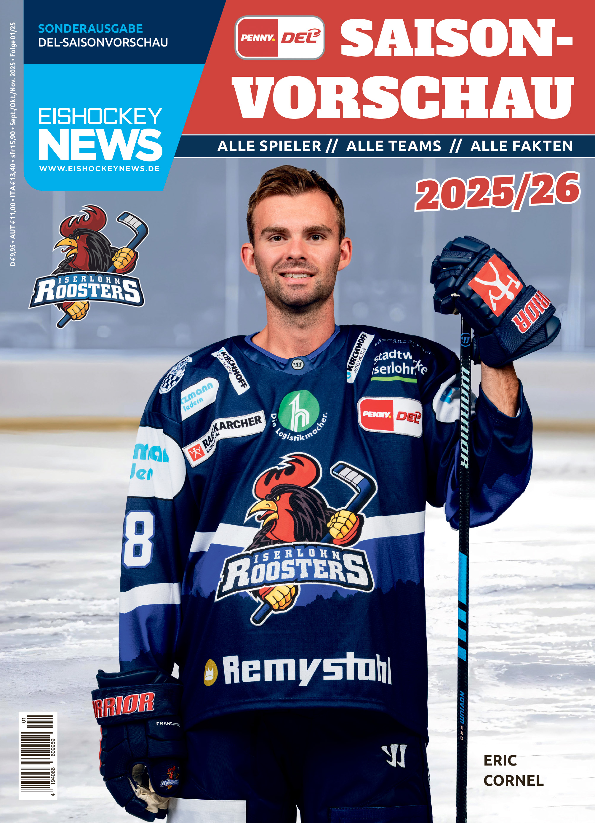 DEL Sonderheft 2025/26 mit Iserlohn-Cover 