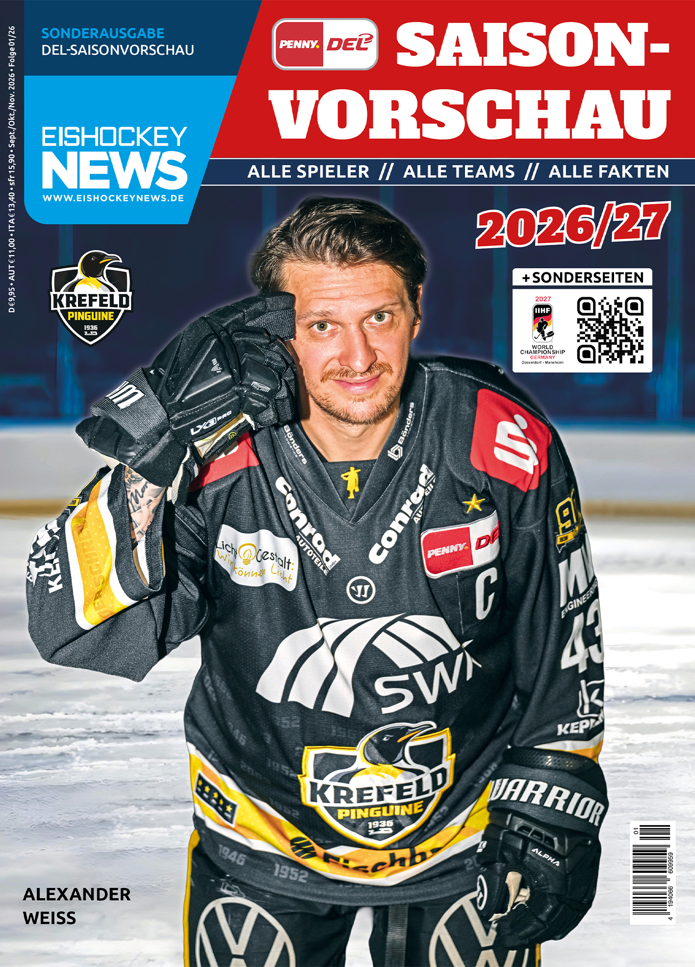 DEL Sonderheft 2026/27 mit Krefeld-Cover 