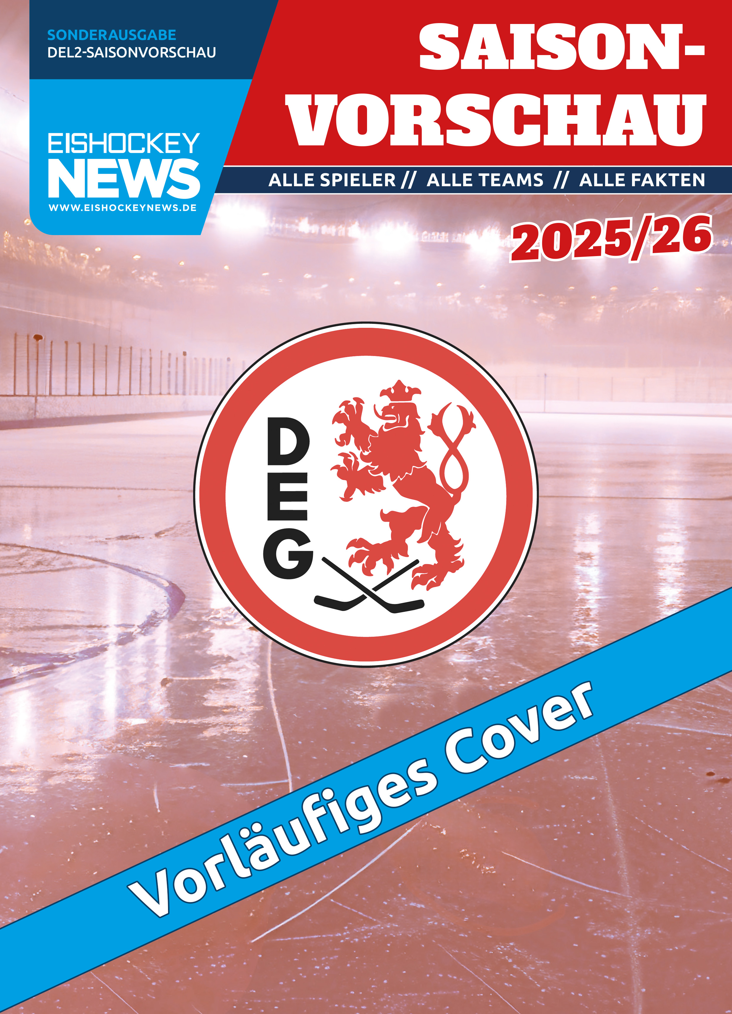 DEL2 Sonderheft 2025/26 mit Düsseldorf-Cover 