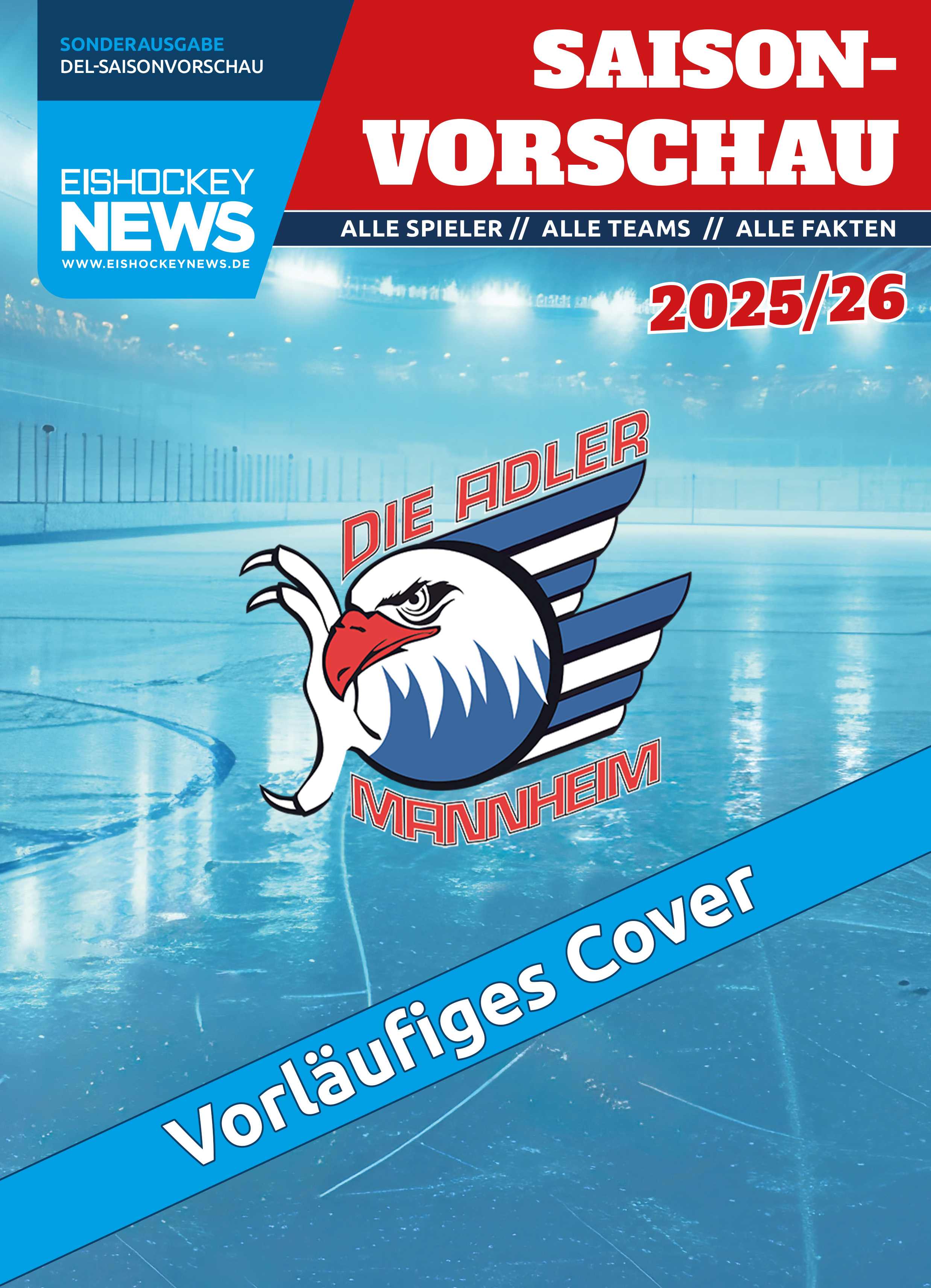 DEL Sonderheft 2025/26 mit Mannheim-Cover