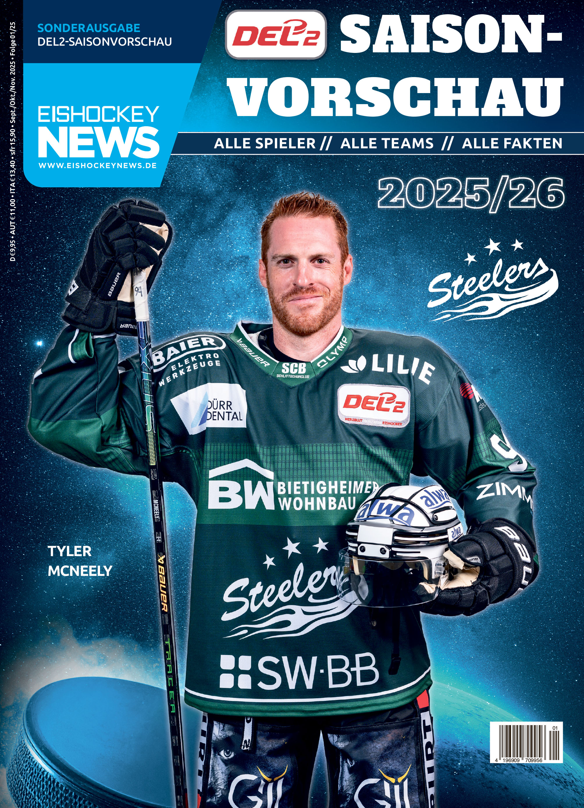 DEL2 Sonderheft 2025/26 mit Bietigheim-Cover
