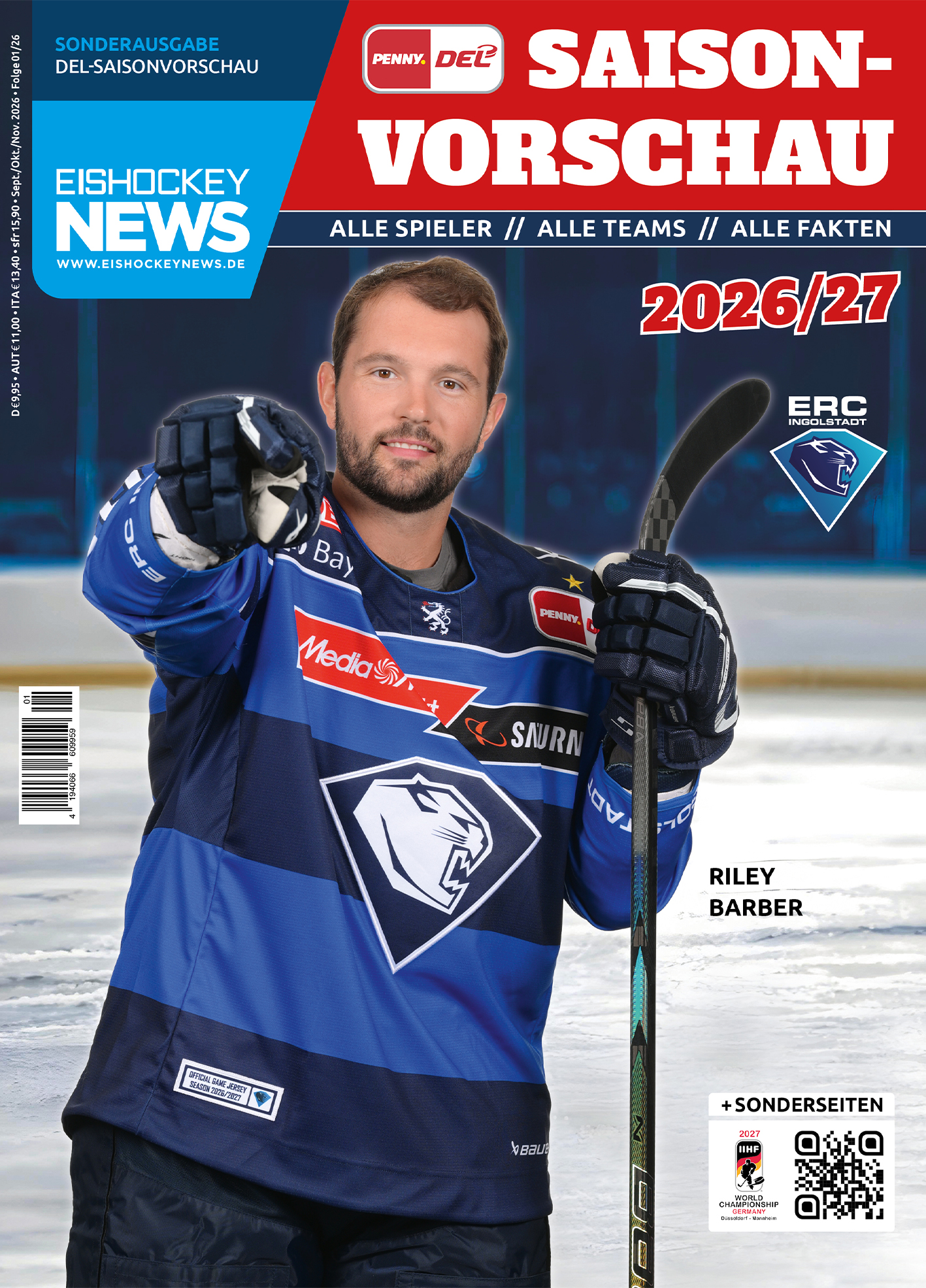 DEL Sonderheft 2026/27 mit Ingolstadt-Cover 