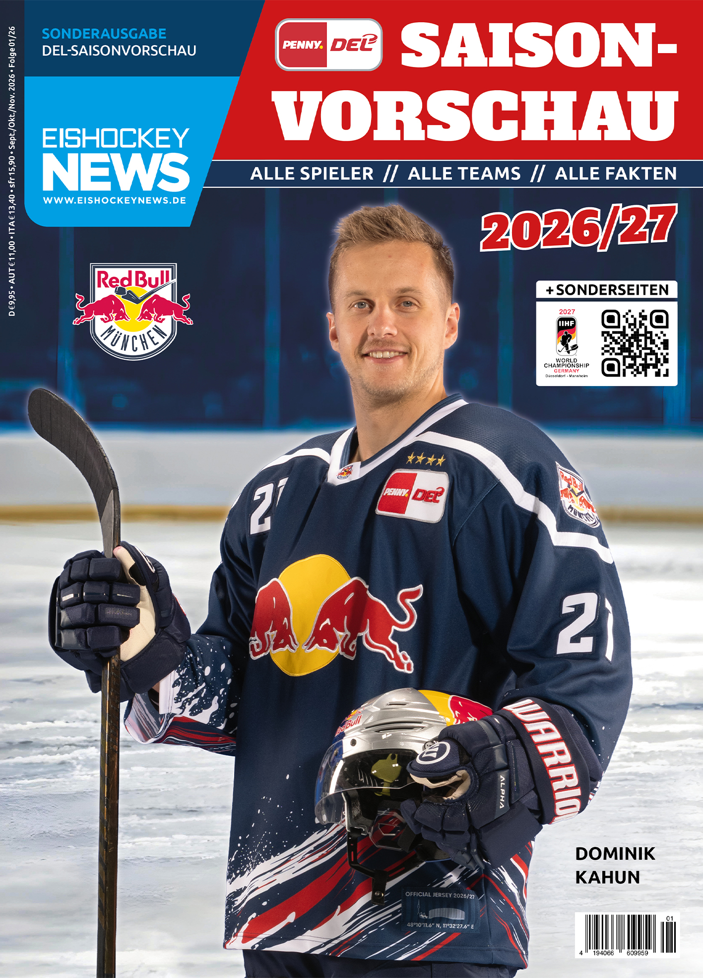 DEL Sonderheft 2026/27 mit München-Cover 