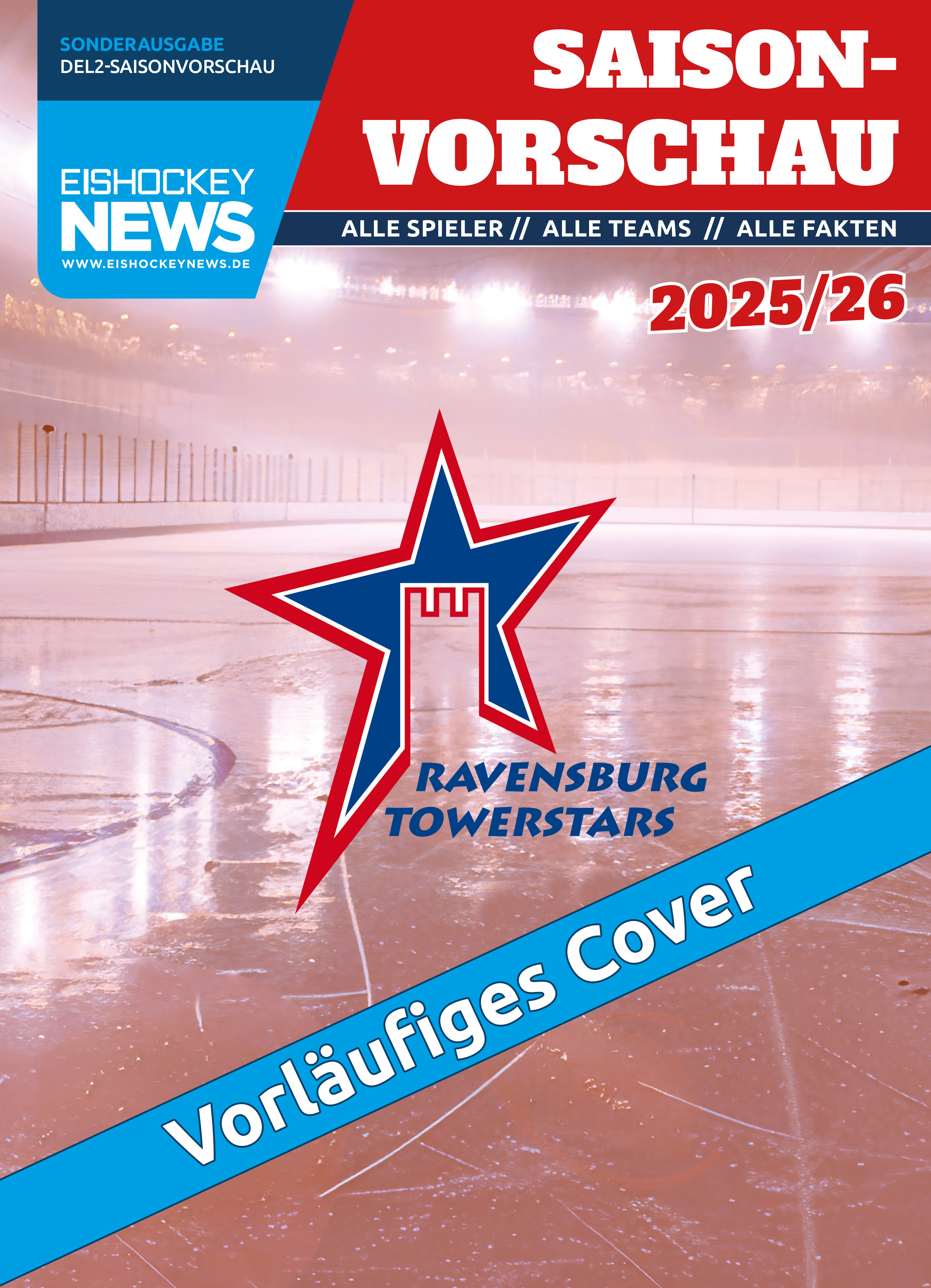 DEL2 Sonderheft 2025/26 mit Ravensburg-Cover 