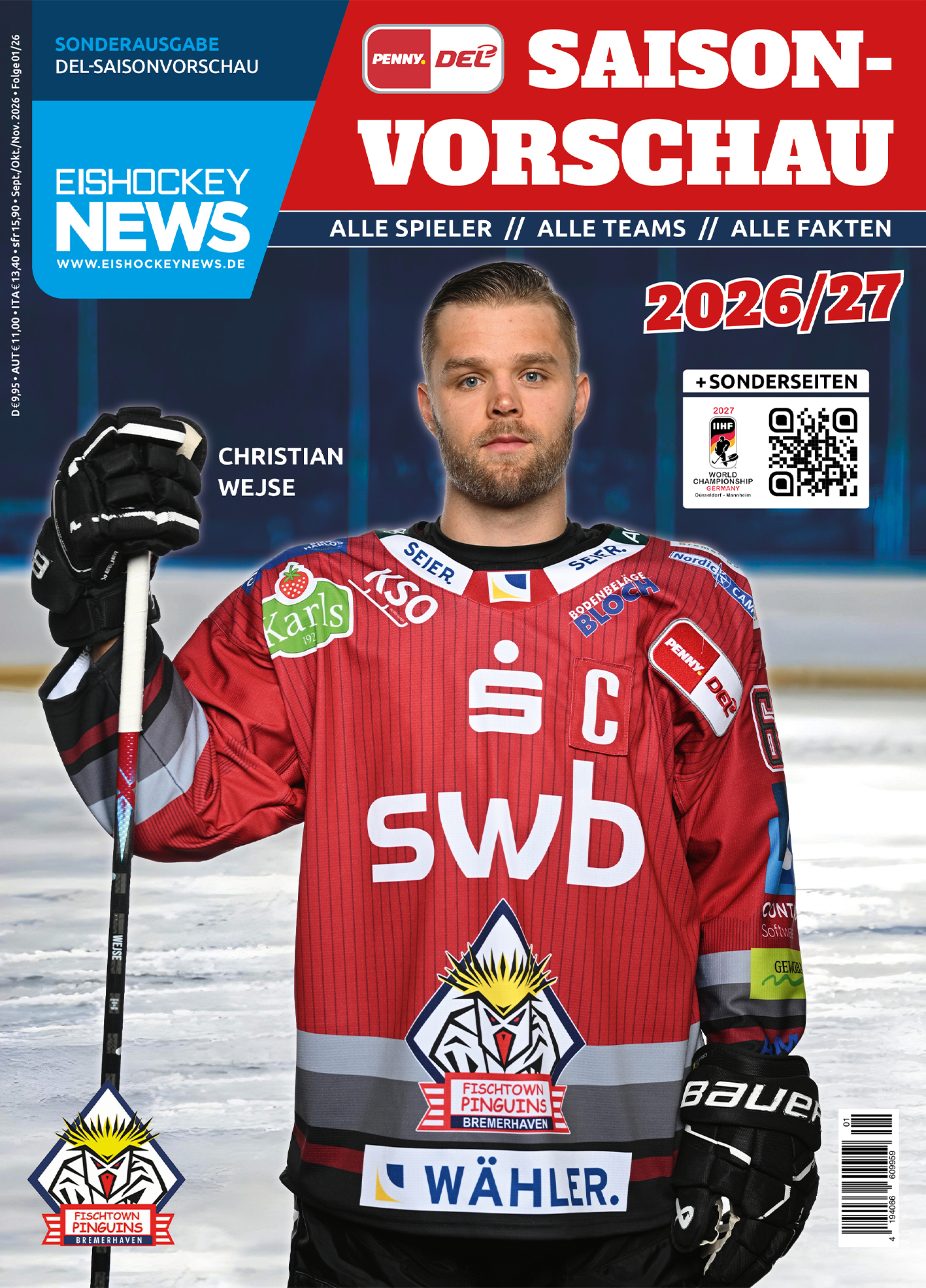 DEL Sonderheft 2026/27 mit Bremerhaven-Cover 