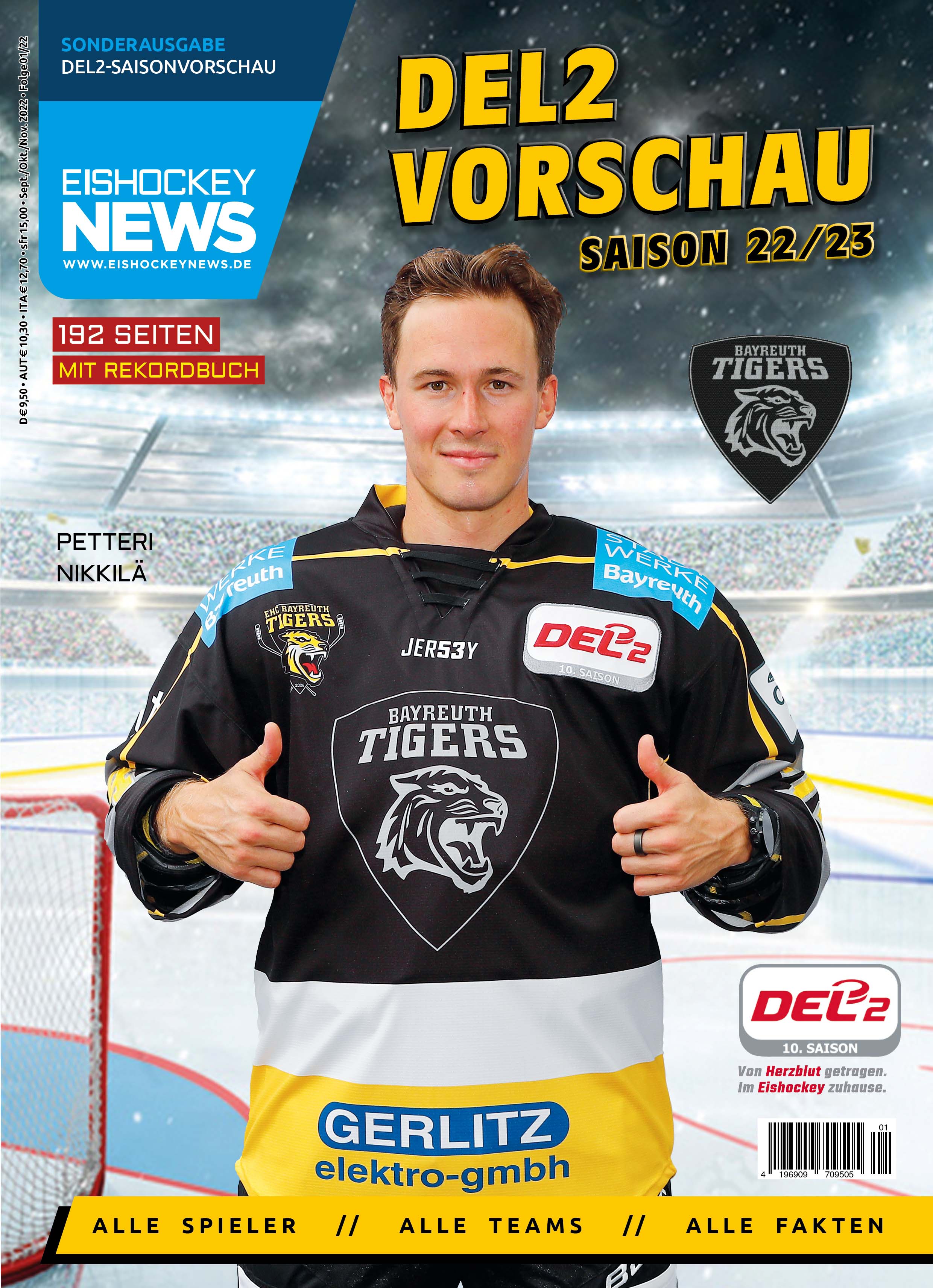 DEL2 Sonderheft 2022/23 mit Bayreuth-Cover (ab 02.09.22)