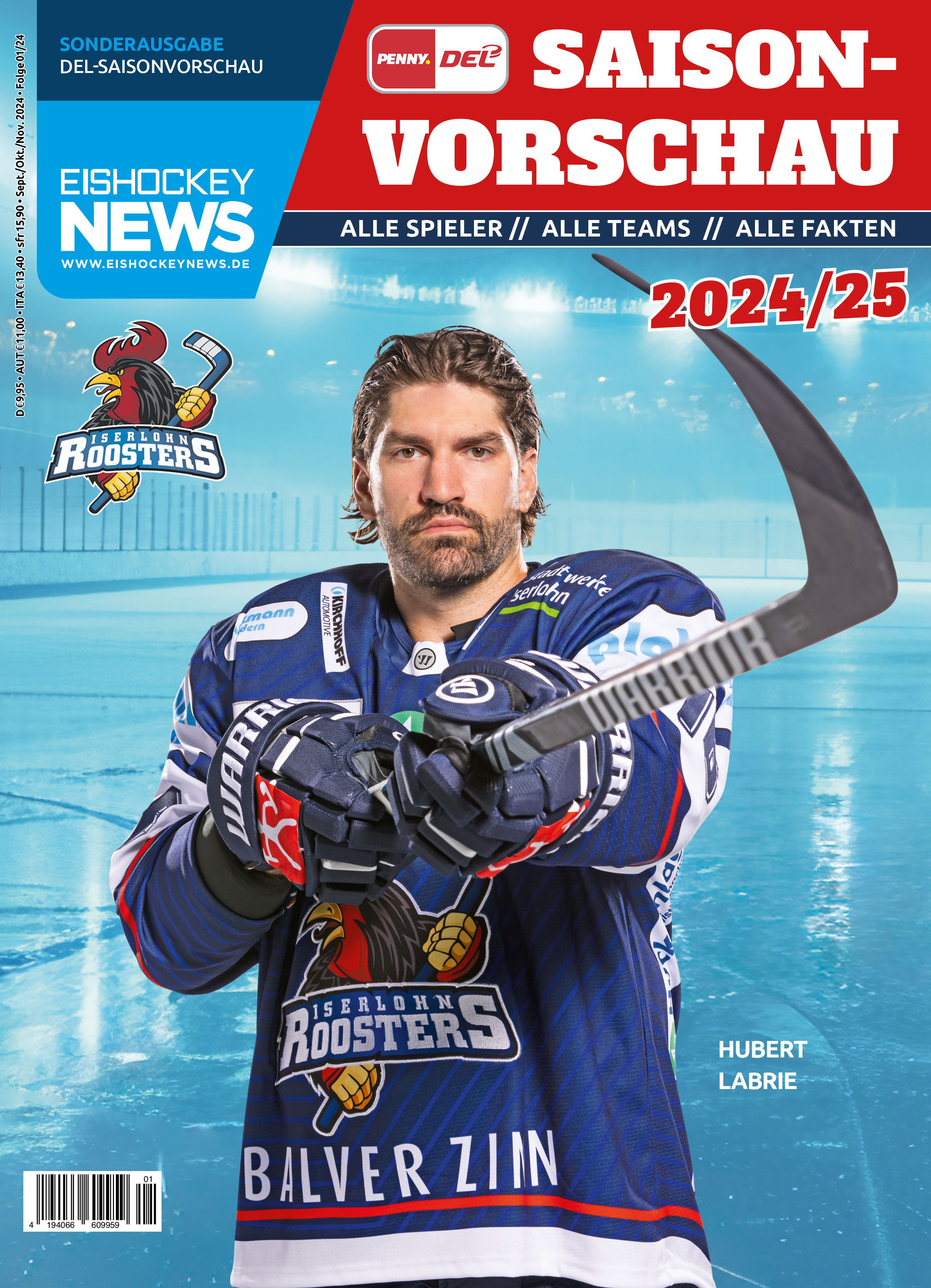 DEL Sonderheft 2024/25 mit Iserlohn-Cover 