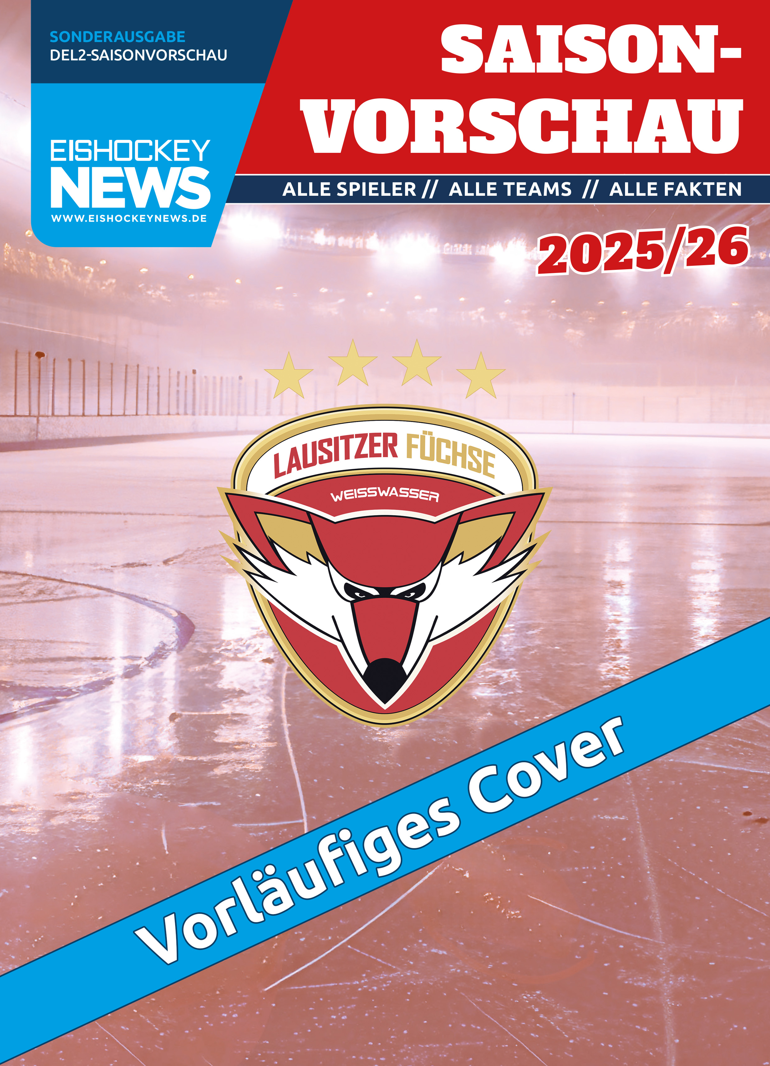 DEL2 Sonderheft 2025/26 mit Weisswasser-Cover