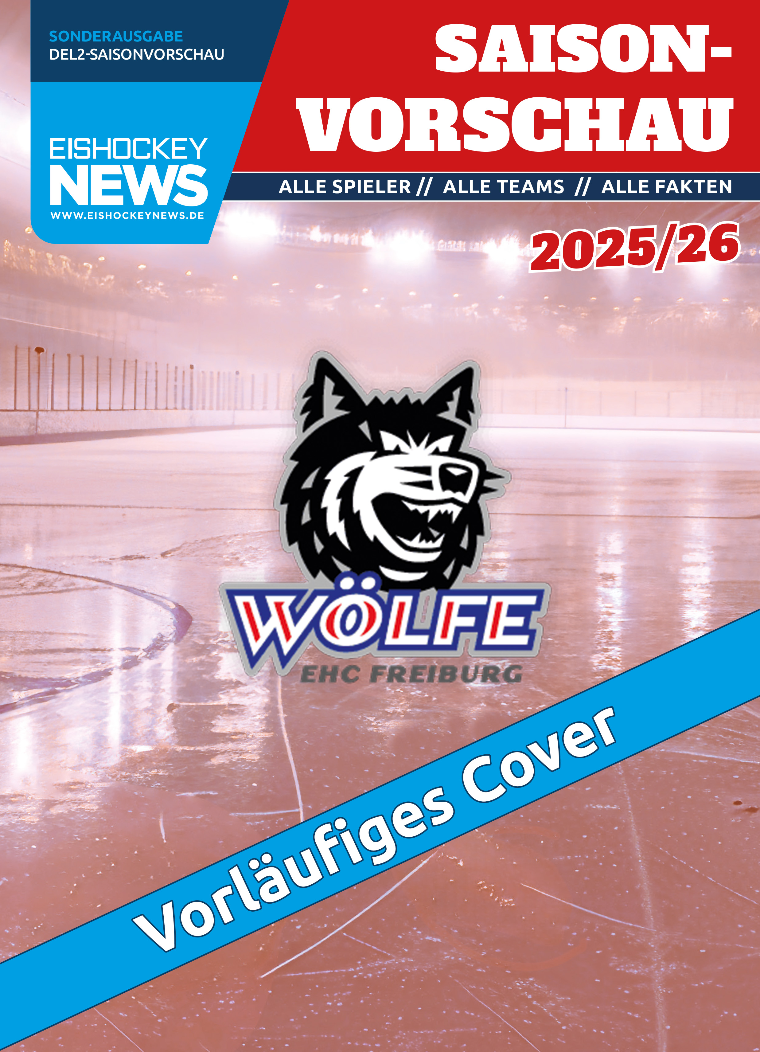 DEL2 Sonderheft 2025/26 mit Freiburg-Cover 