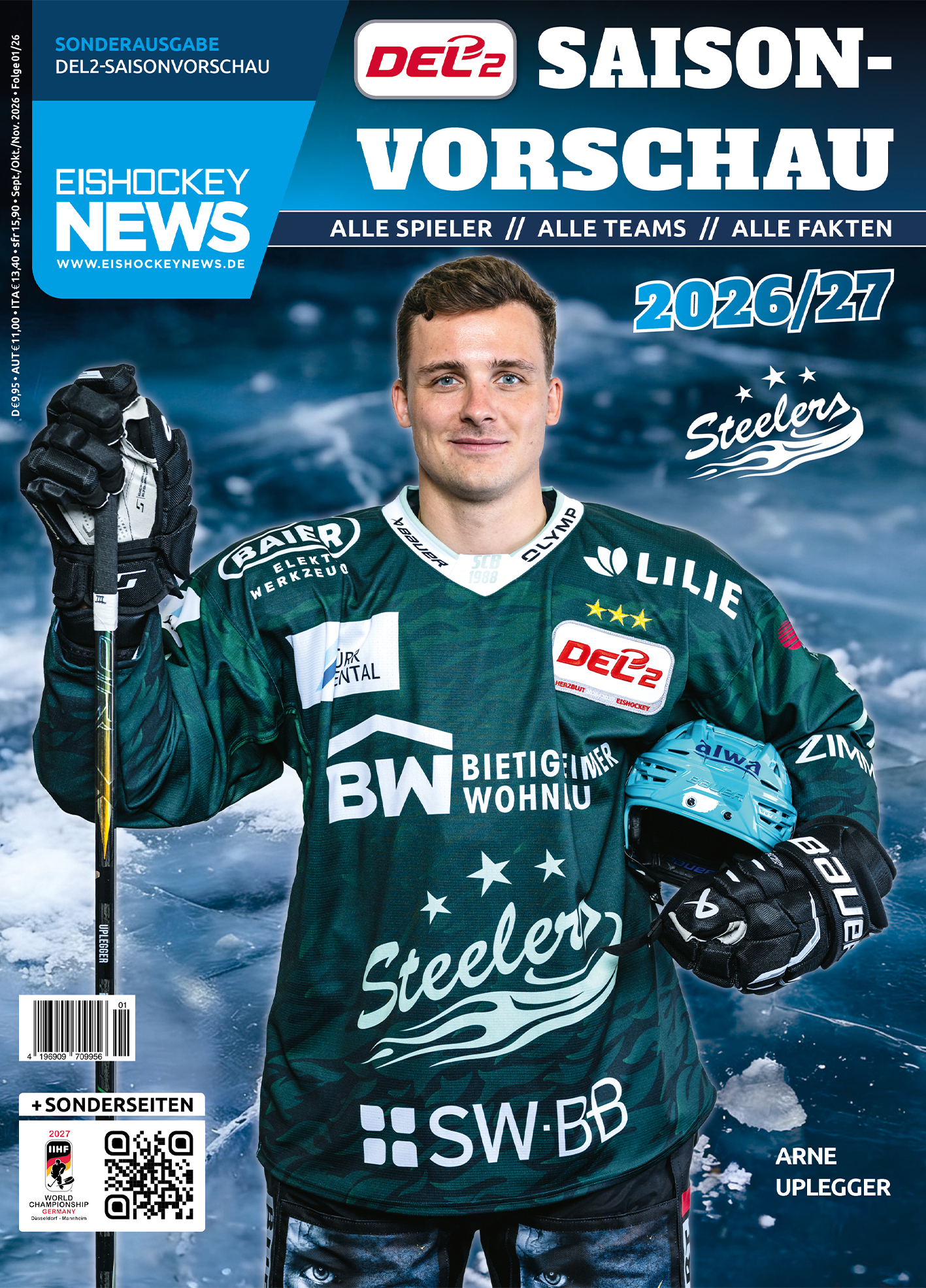 DEL2 Sonderheft 2026/27 mit Bietigheim-Cover 