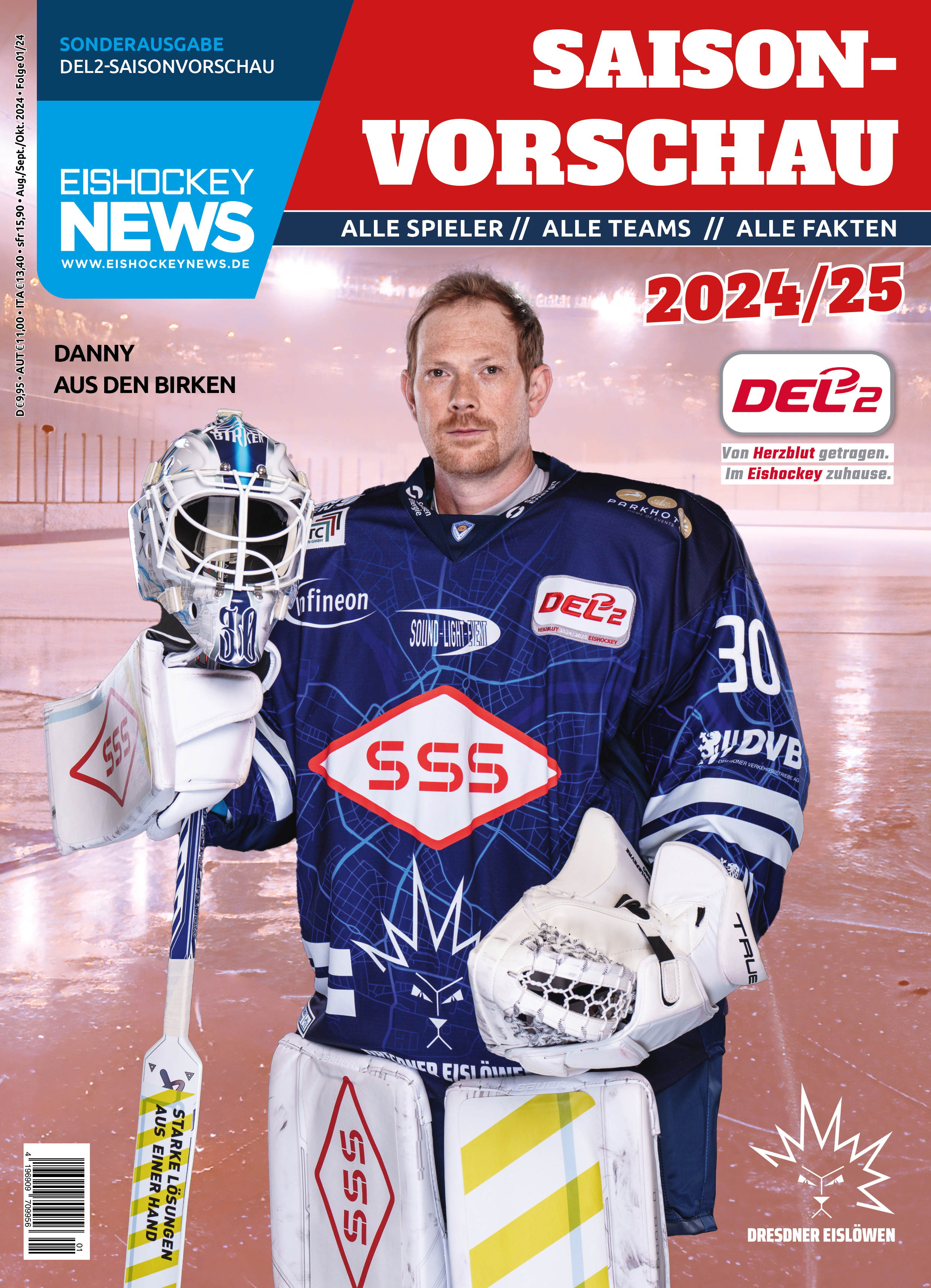 DEL2 Sonderheft 2024/25 mit Dresden-Cover 