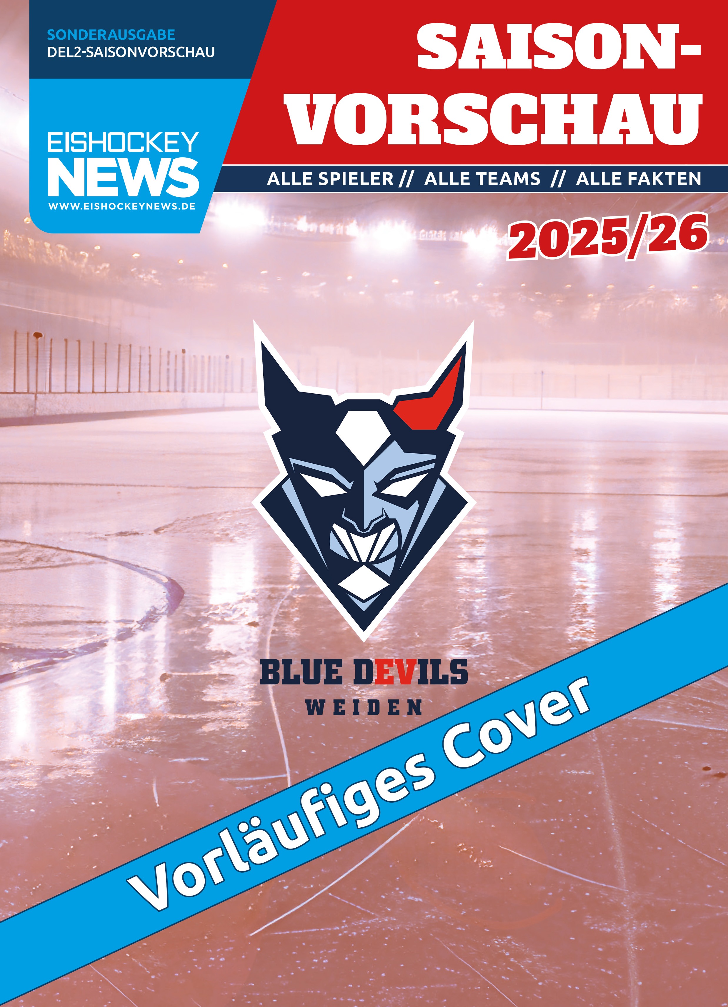 DEL2 Sonderheft 2025/26 mit Weiden-Cover 