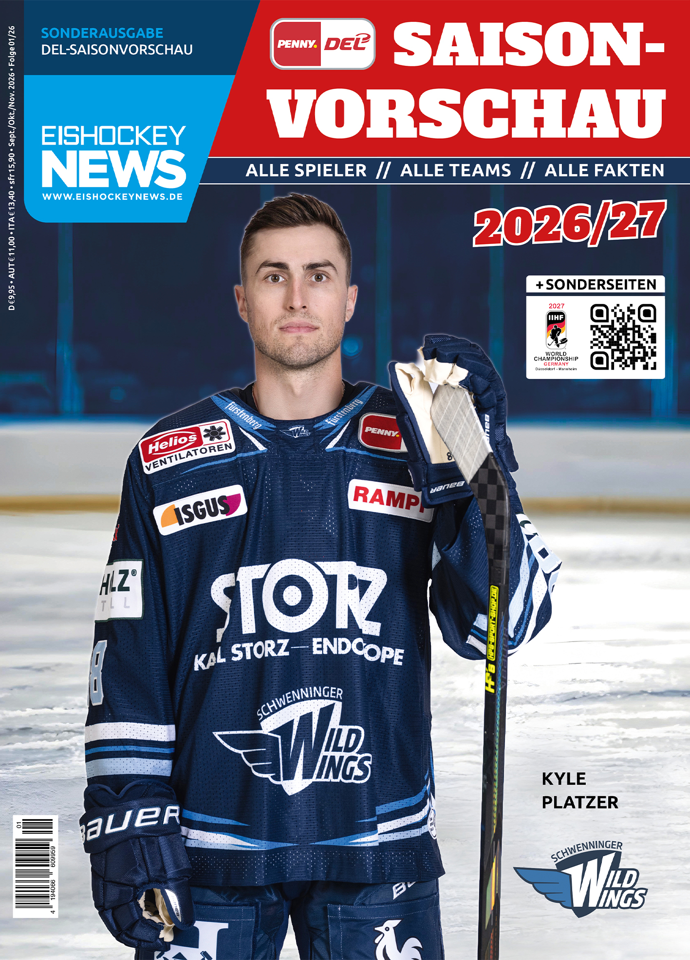 DEL Sonderheft 2026/27 mit Schwenningen-Cover 