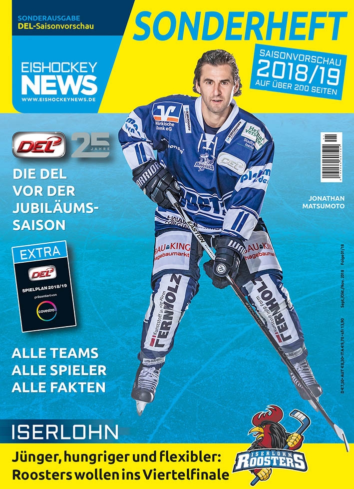 DEL Sonderheft 2018/19 mit Iserlohn-Cover inkl. Mini-Spielplan