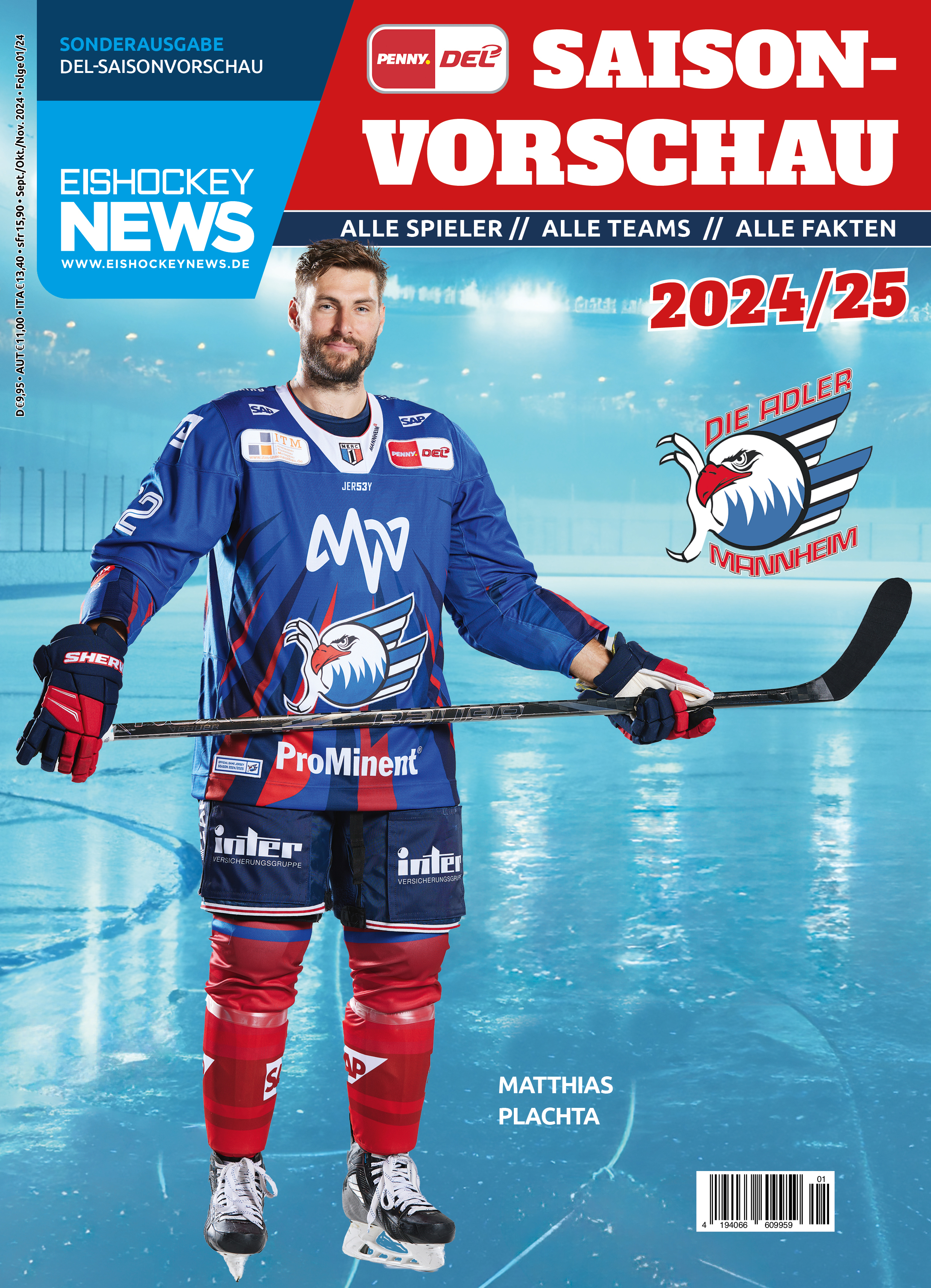 DEL Sonderheft 2024/25 mit Mannheim-Cover 