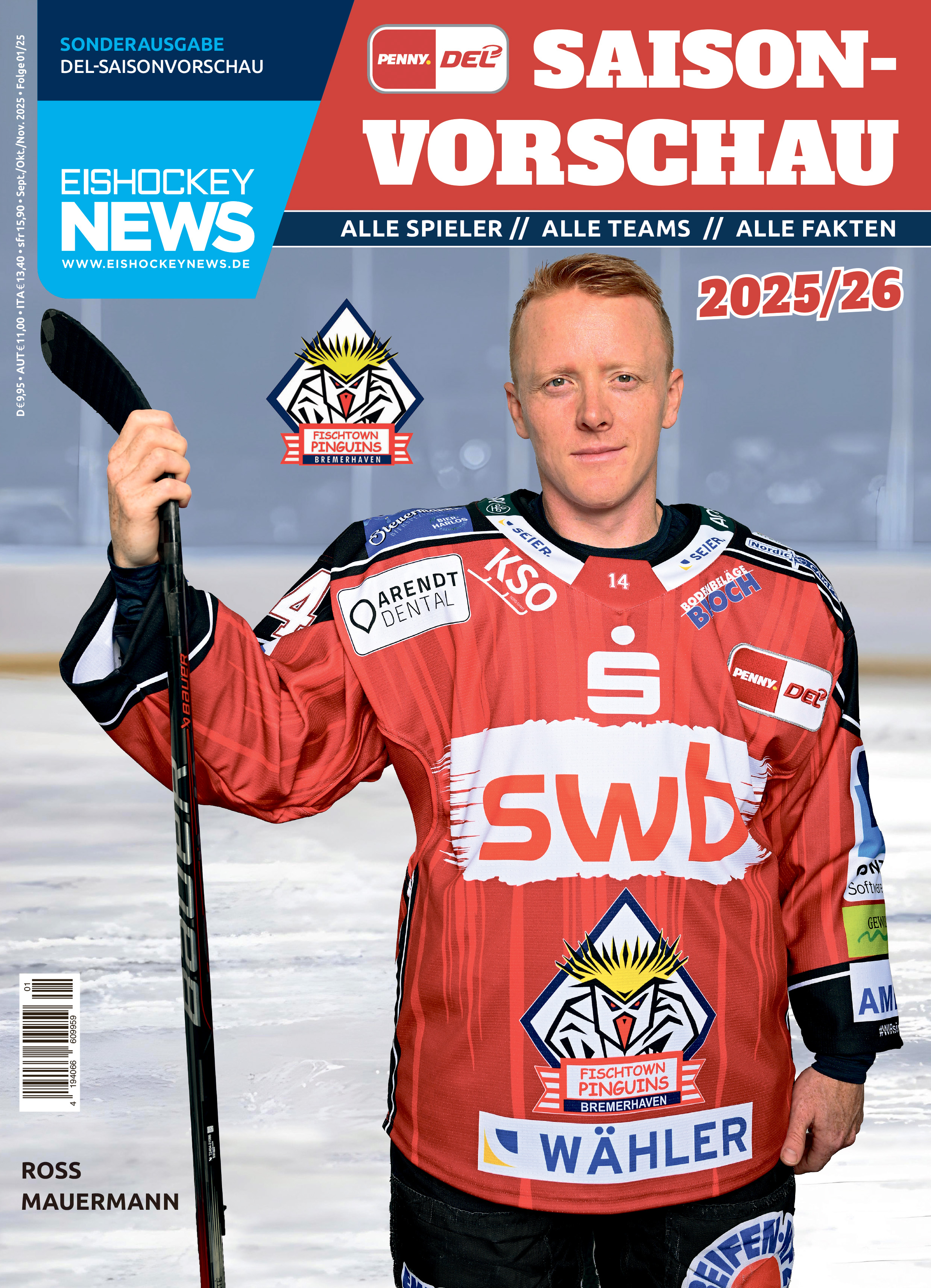 DEL Sonderheft 2025/26 mit Bremerhaven-Cover 