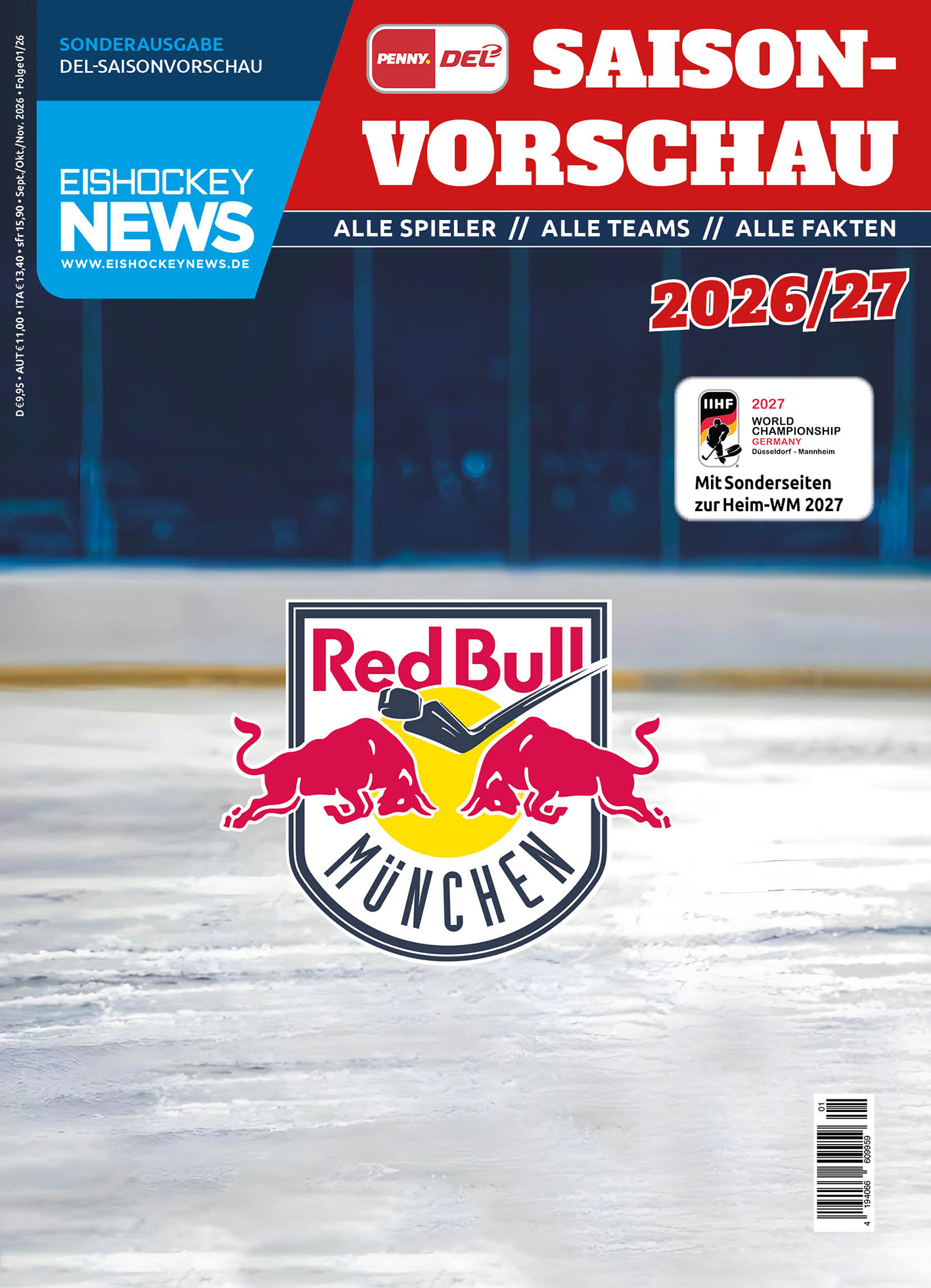 DEL Sonderheft 2026/27 mit München-Cover 