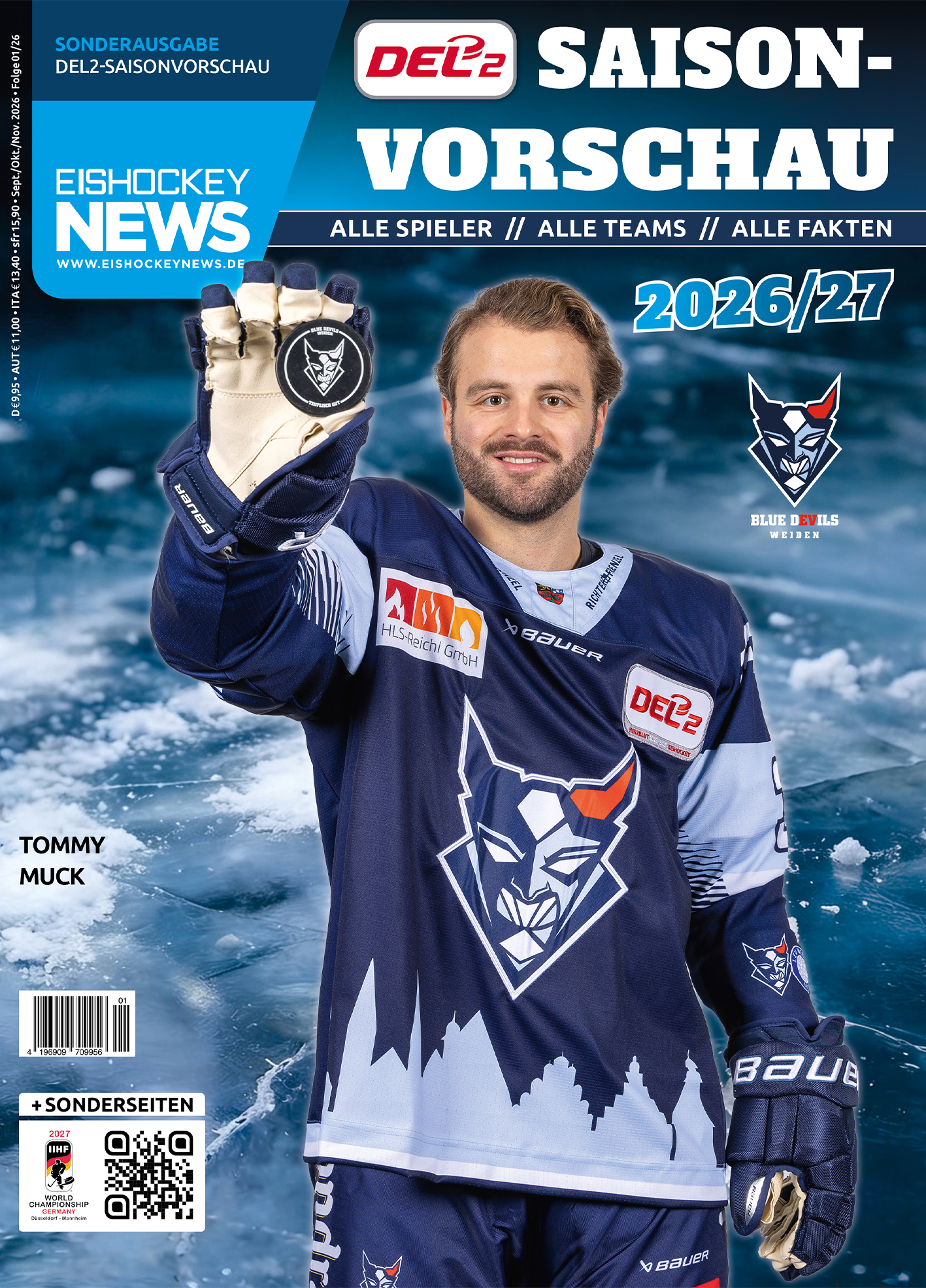 DEL2 Sonderheft 2026/27 mit Weiden-Cover 