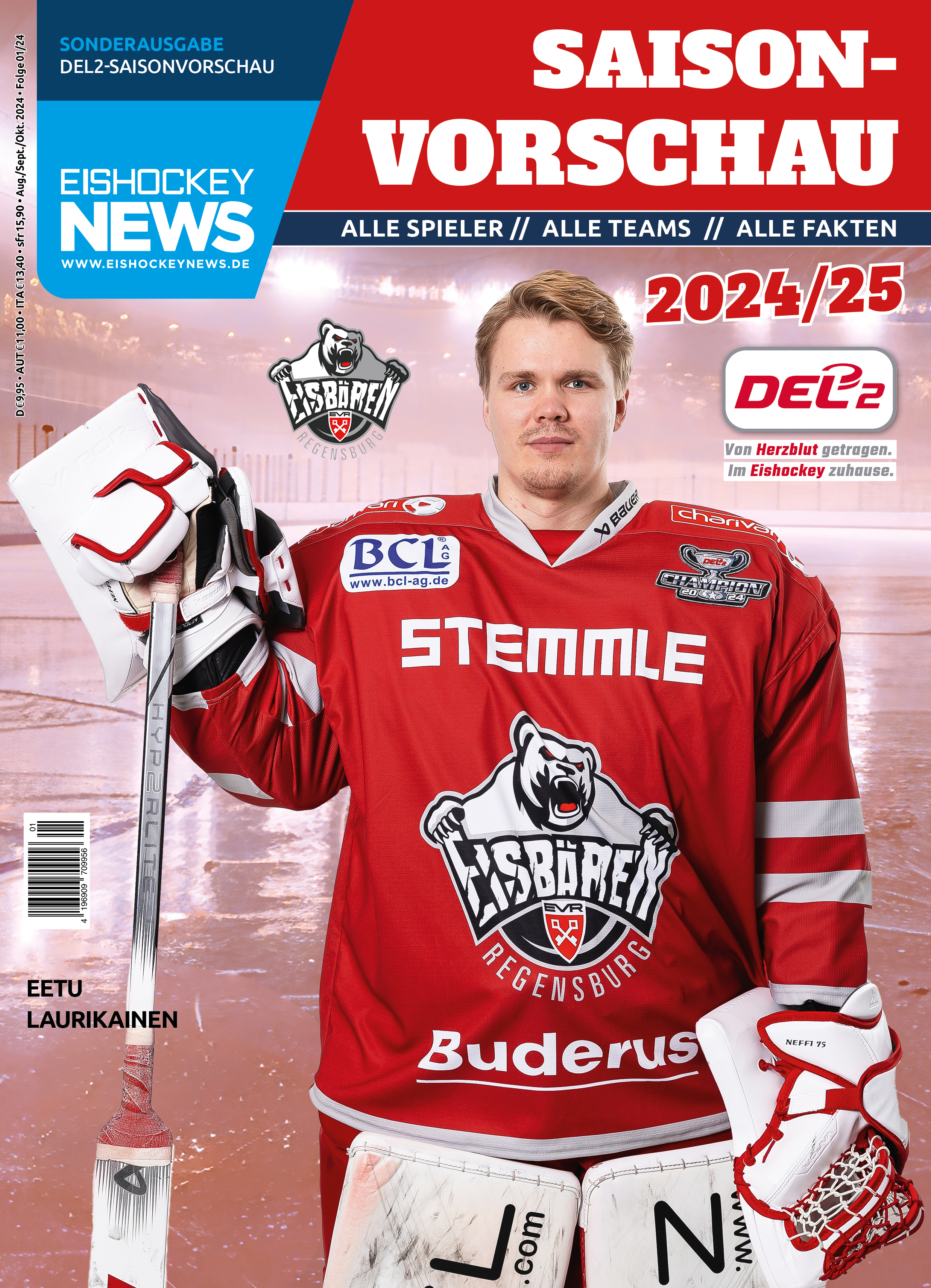 DEL2 Sonderheft 2024/25 mit Regensburg-Cover 