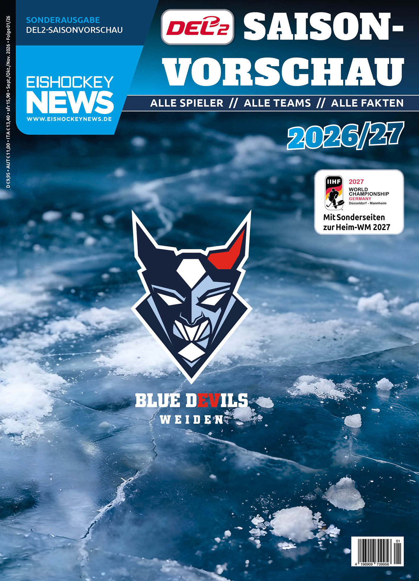 DEL2 Sonderheft 2026/27 mit Weiden-Cover 