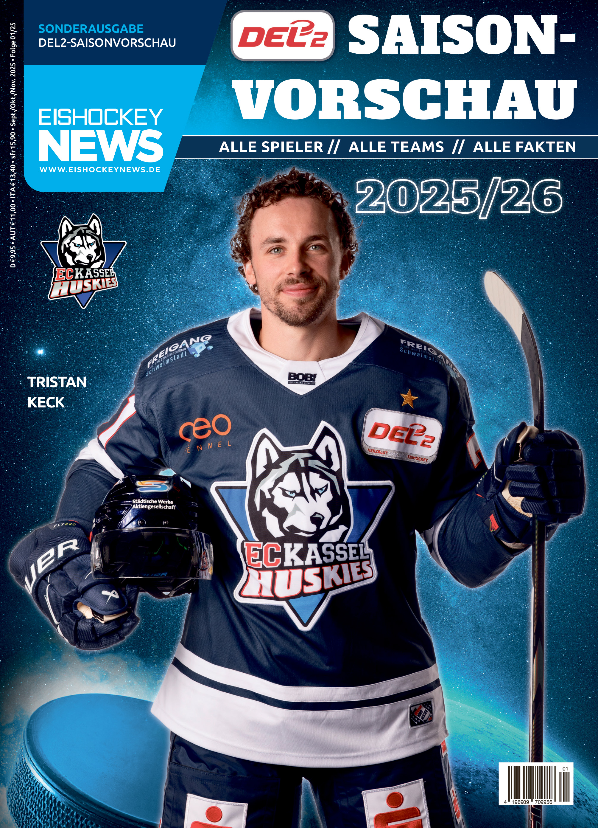 DEL2 Sonderheft 2025/26 mit Kassel-Cover 