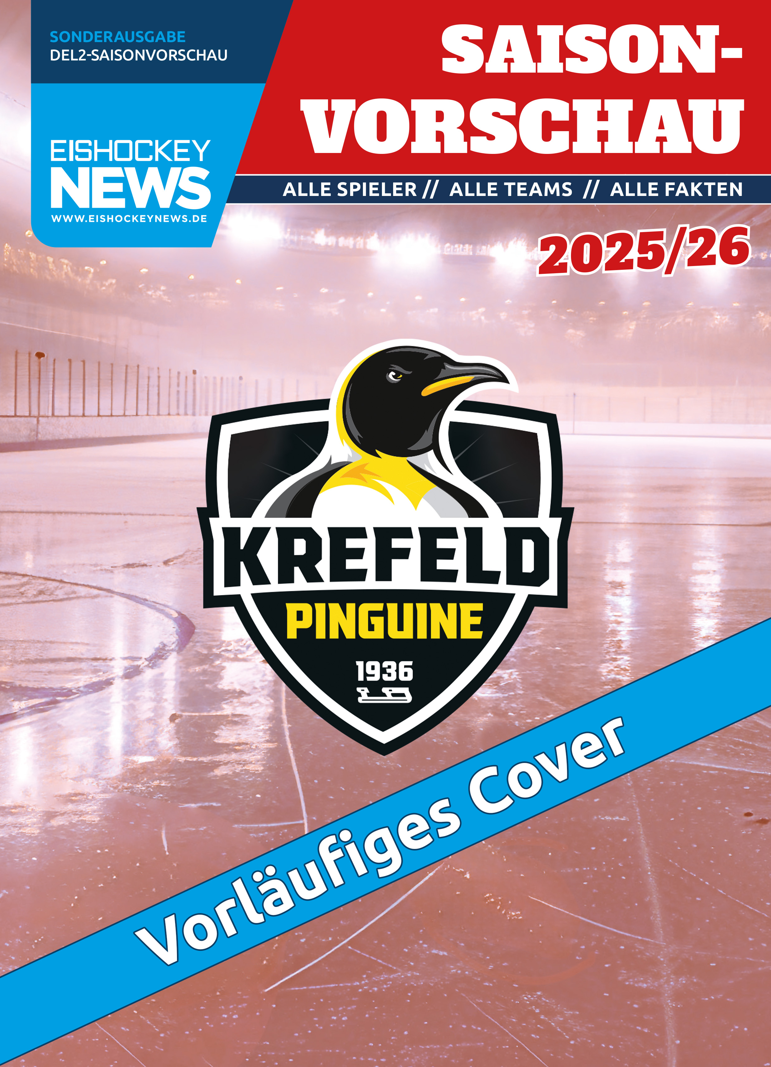 DEL2 Sonderheft 2025/26 mit Krefeld-Cover 