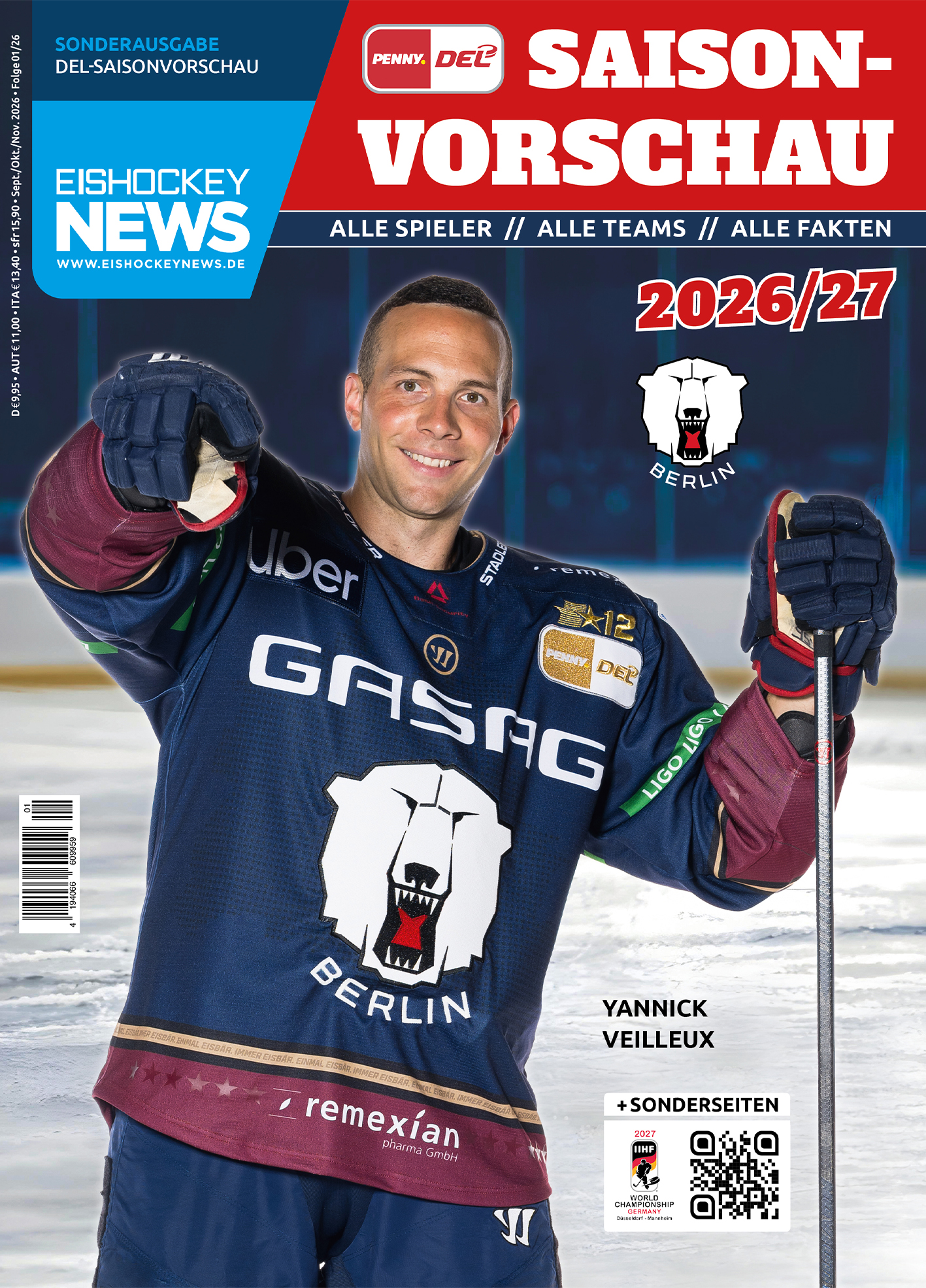 DEL Sonderheft 2026/27 mit Berlin-Cover 