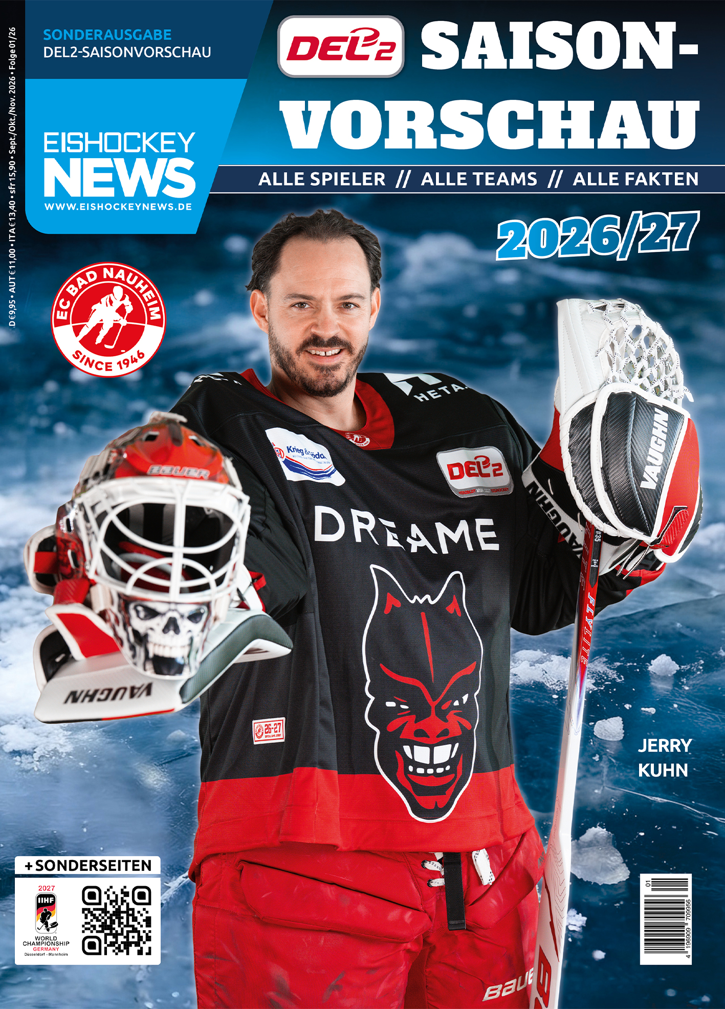 DEL2 Sonderheft 2026/27 mit Bad Nauheim-Cover DEL2 Sonderheft 2026/27 mit Bad Nauheim-Cover