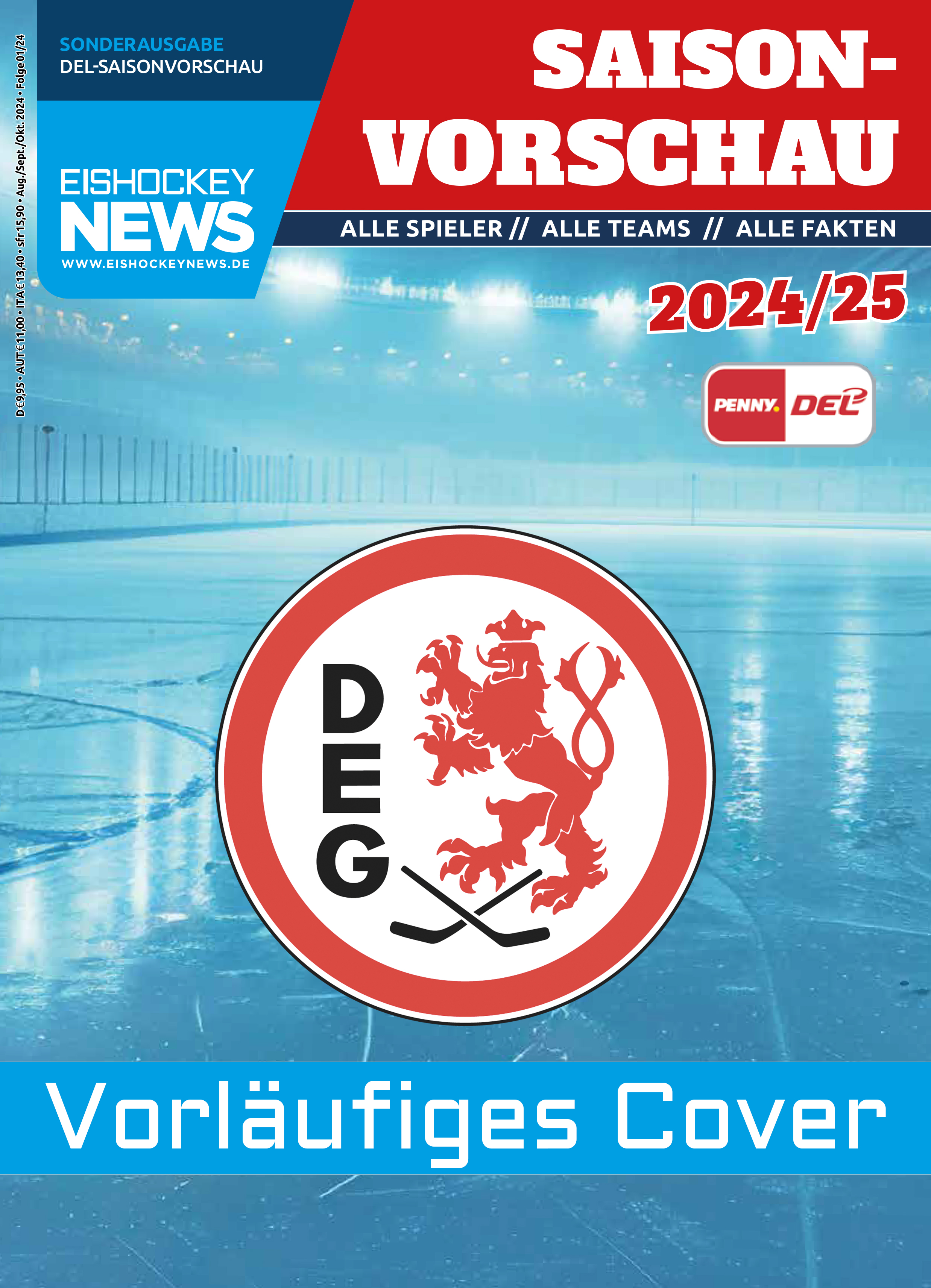 DEL Sonderheft 2024/25 mit Düsseldorf-Cover 