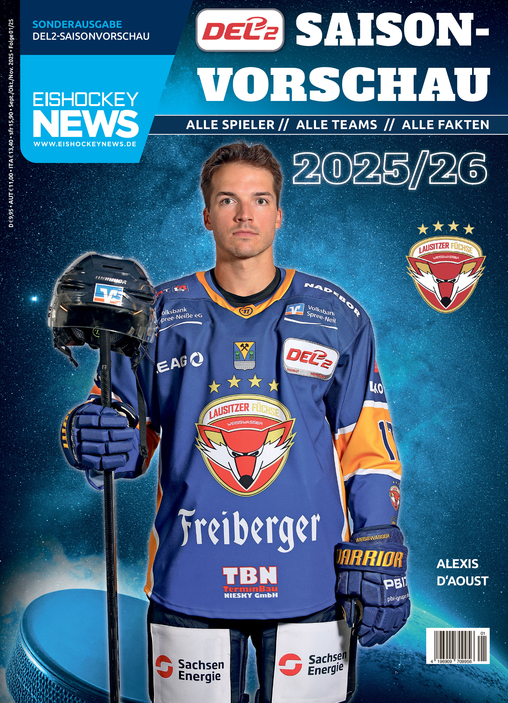DEL2 Sonderheft 2025/26 mit Weisswasser-Cover