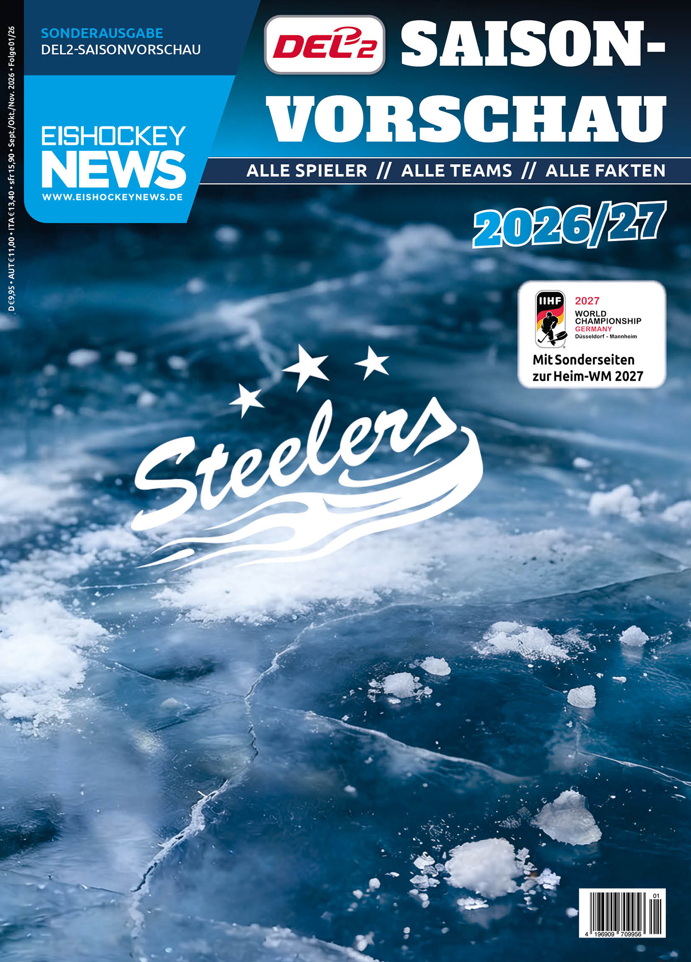 DEL2 Sonderheft 2026/27 mit Bietigheim-Cover 