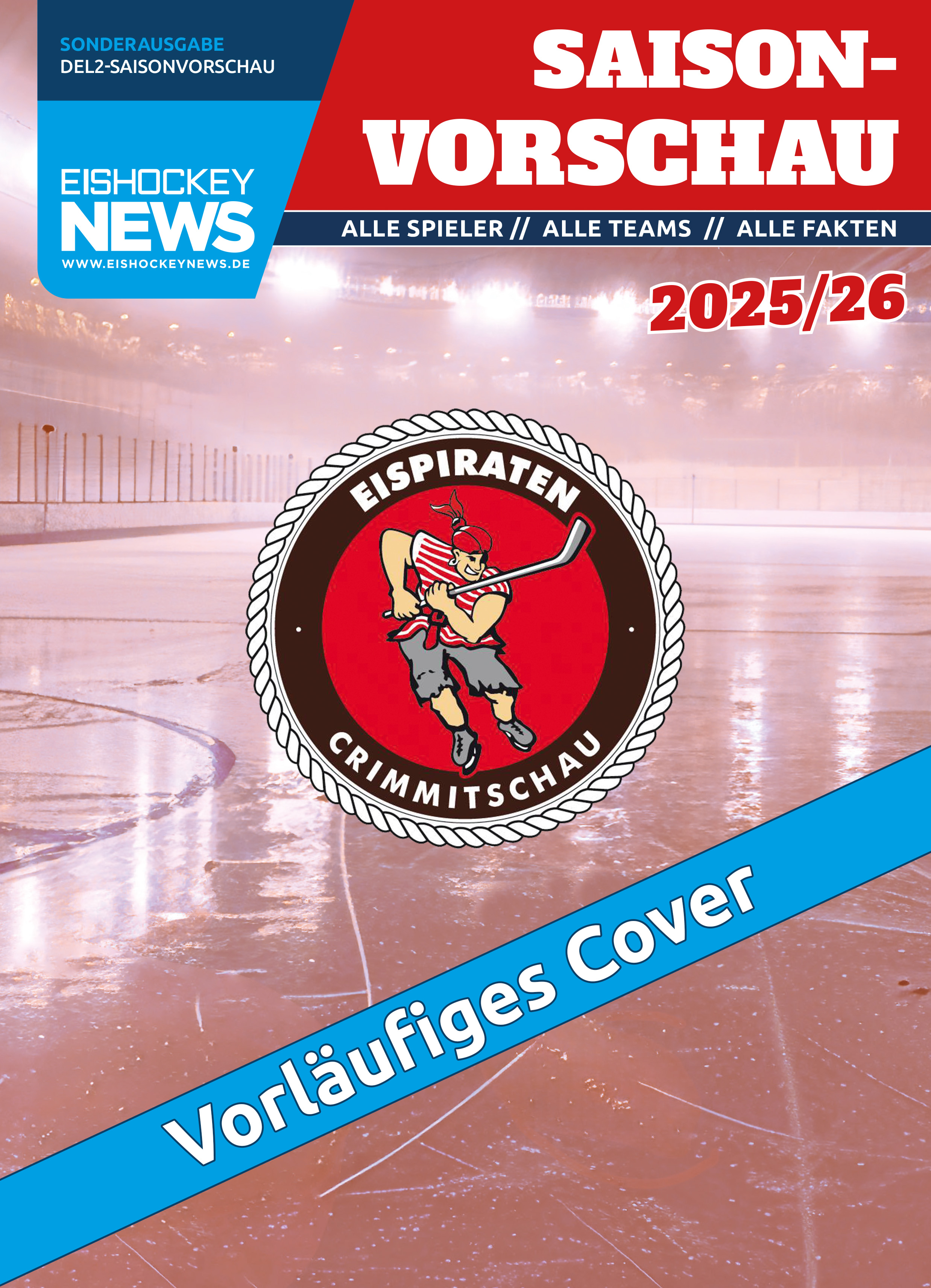 DEL2 Sonderheft 2025/26 mit Crimmitschau-Cover 