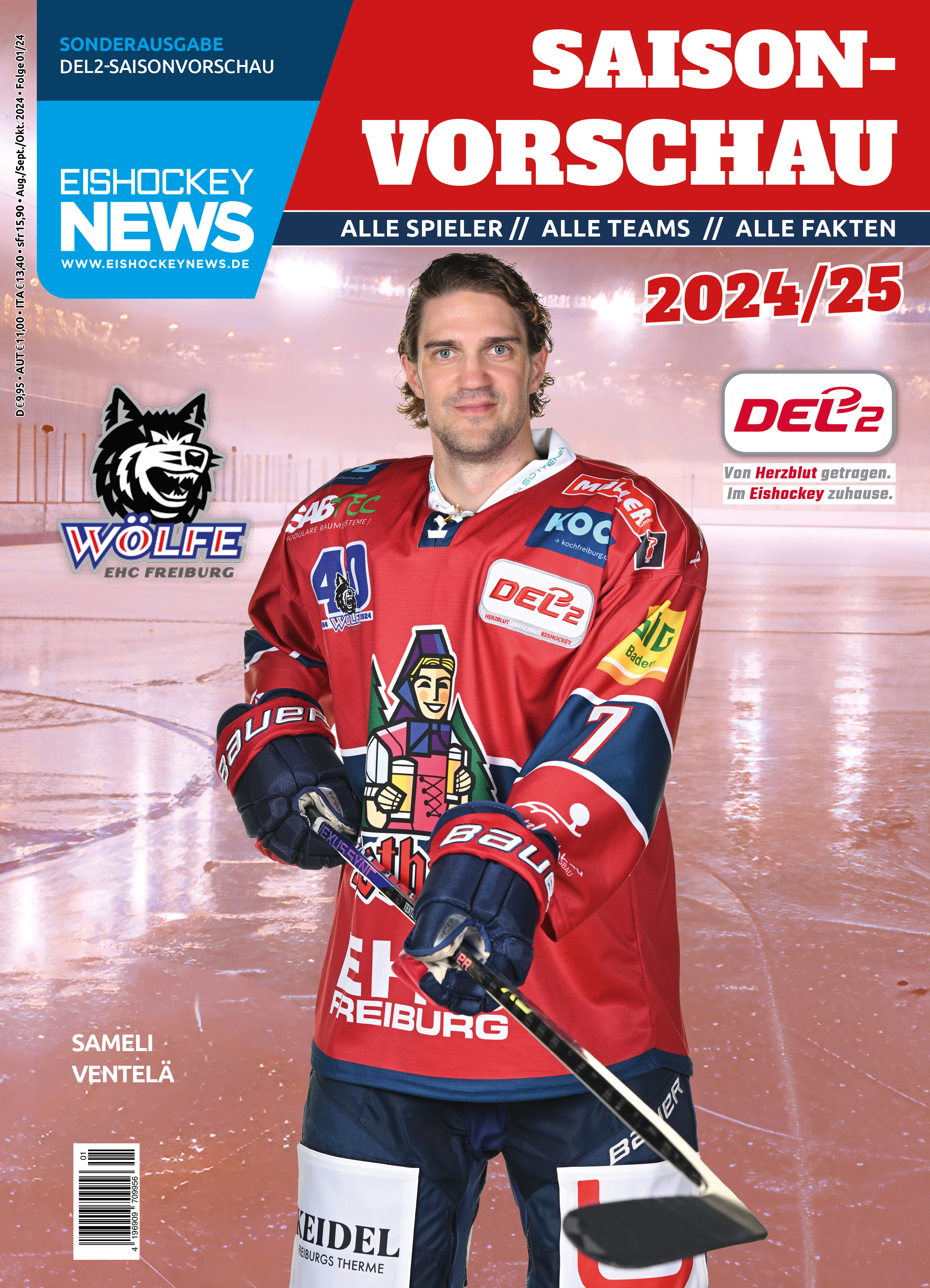 DEL2 Sonderheft 2024/25 mit Freiburg-Cover 