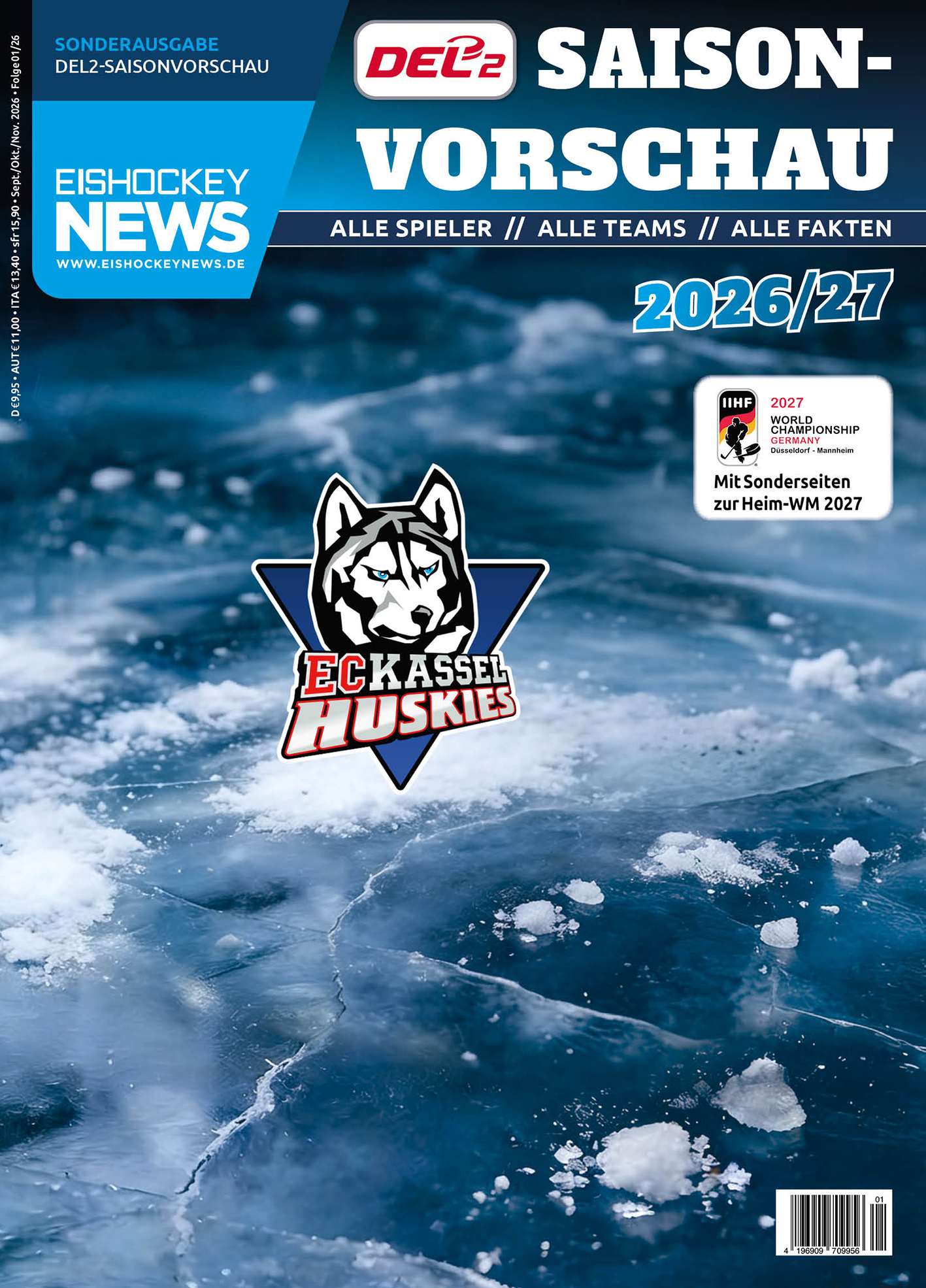 DEL2 Sonderheft 2026/27 mit Kassel-Cover 