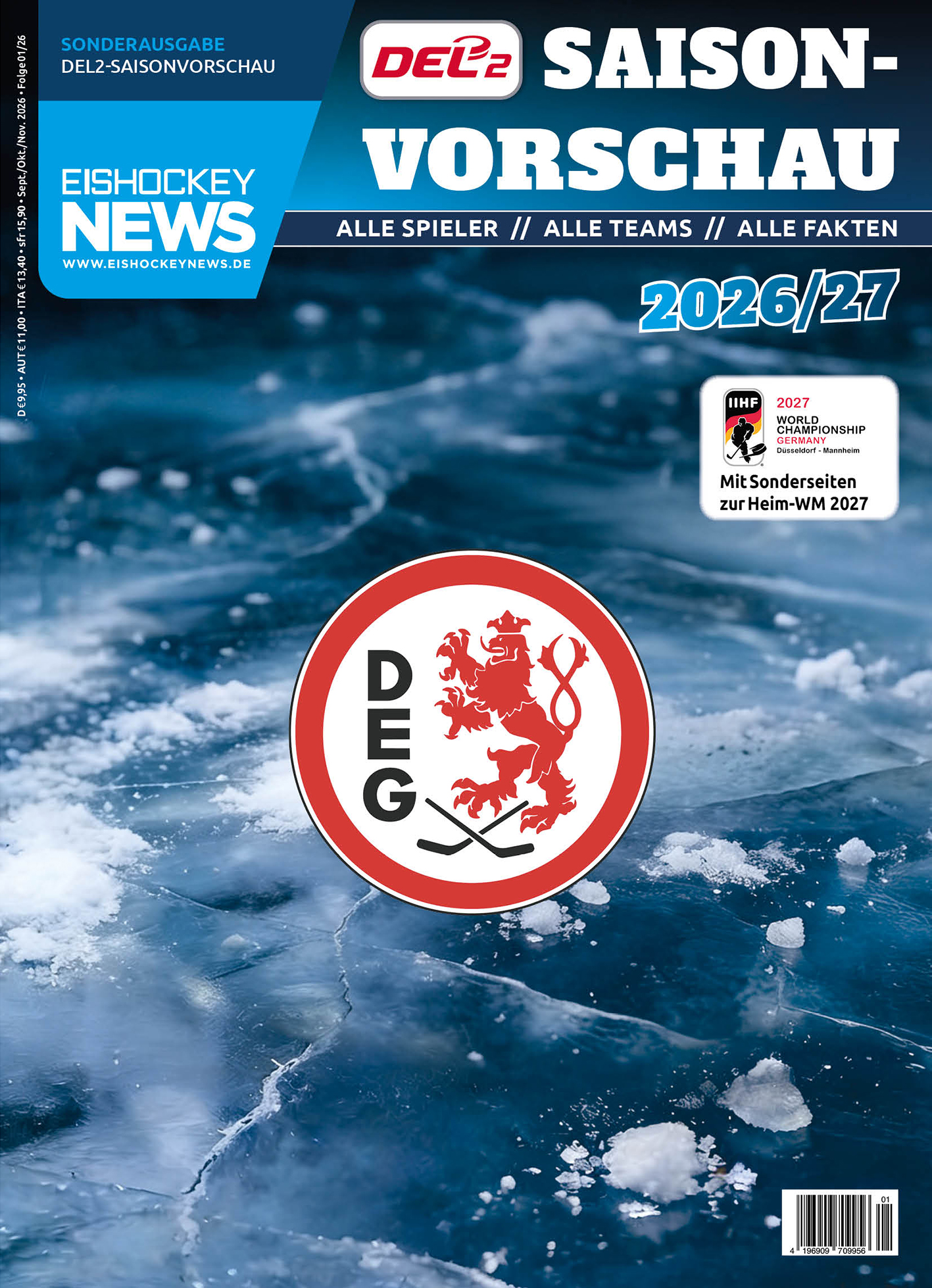 DEL2 Sonderheft 2026/27 mit Düsseldorf-Cover 