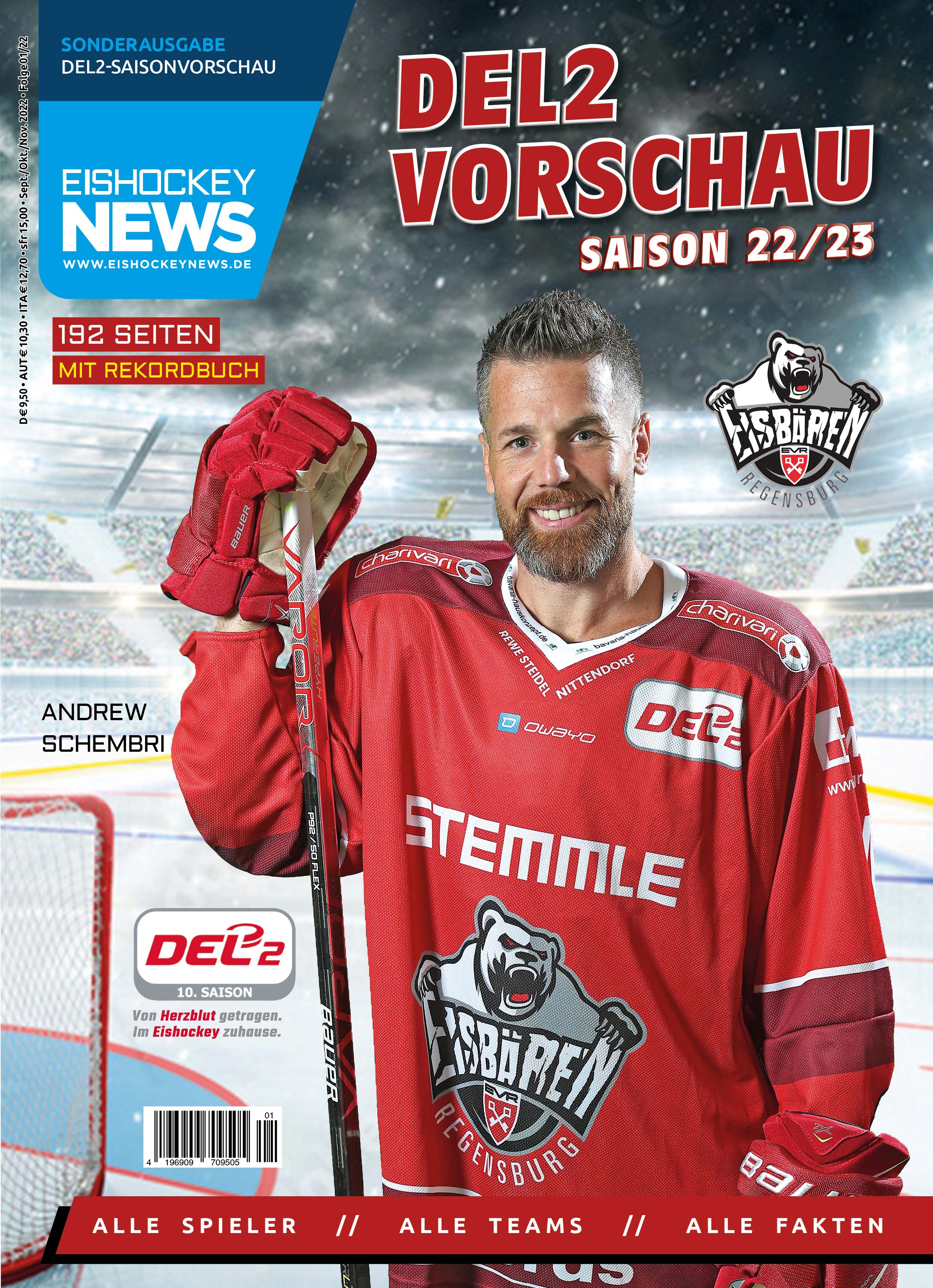 DEL2 Sonderheft 2022/23 mit Regensburg-Cover (ab 02.09.22)