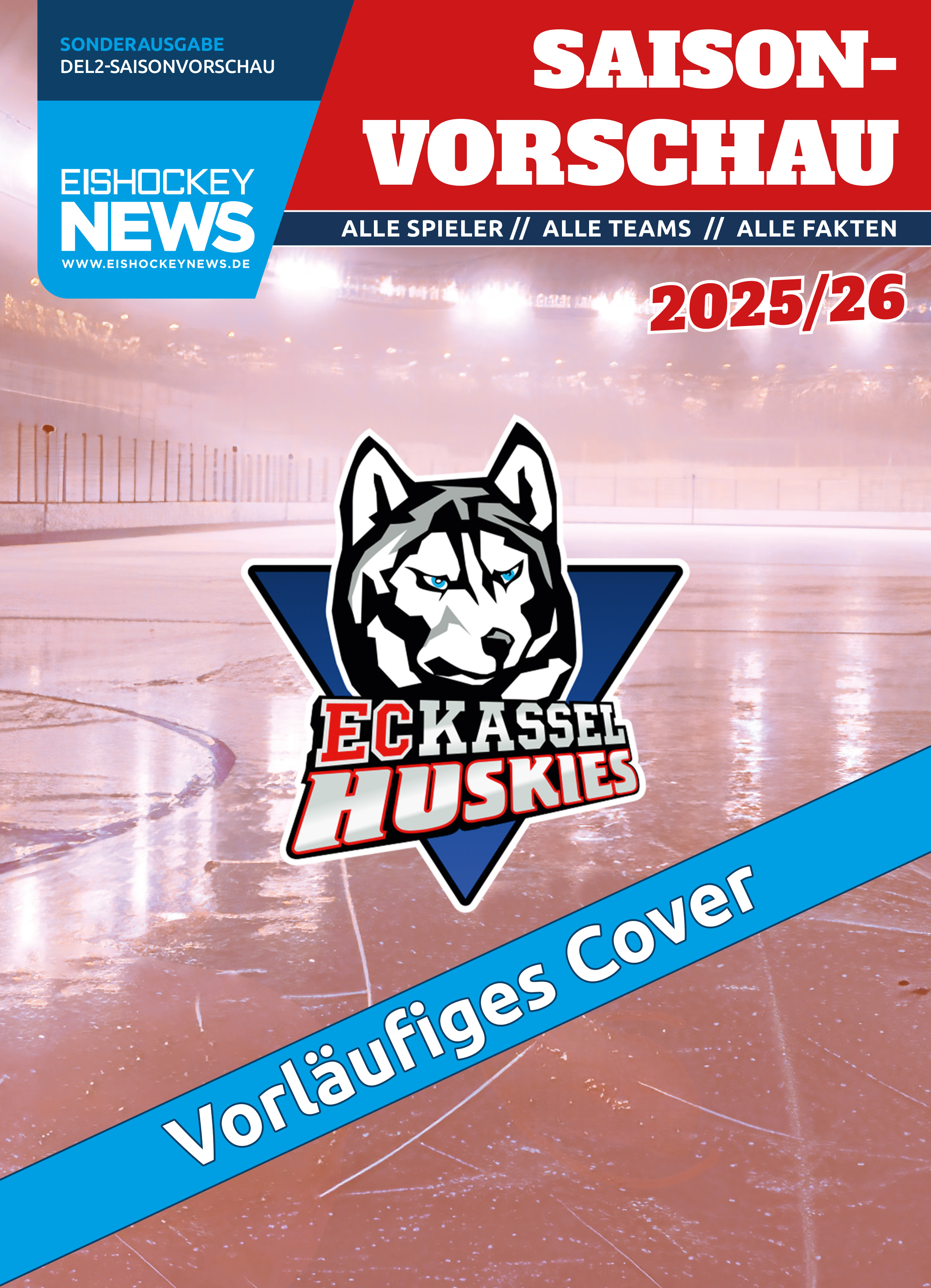 DEL2 Sonderheft 2025/26 mit Kassel-Cover 