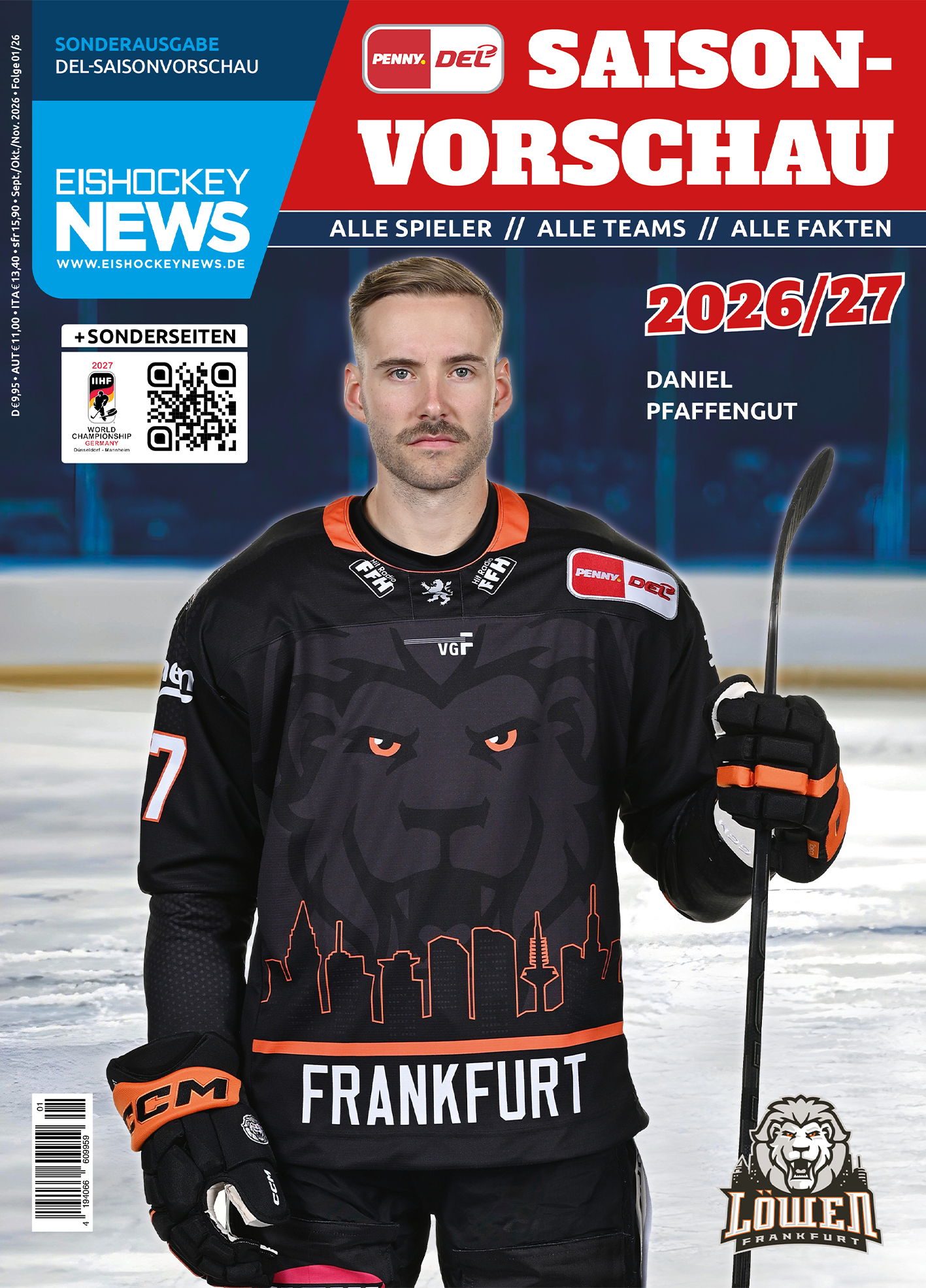 DEL Sonderheft 2026/27 mit Frankfurt-Cover 