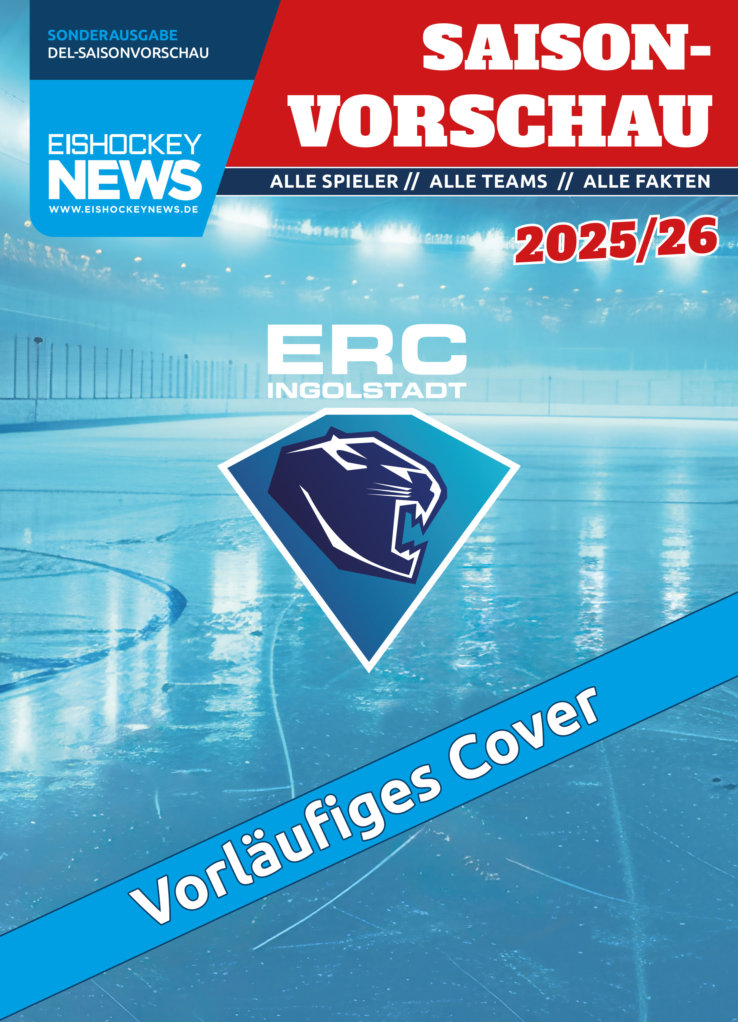 DEL Sonderheft 2025/26 mit Ingolstadt-Cover