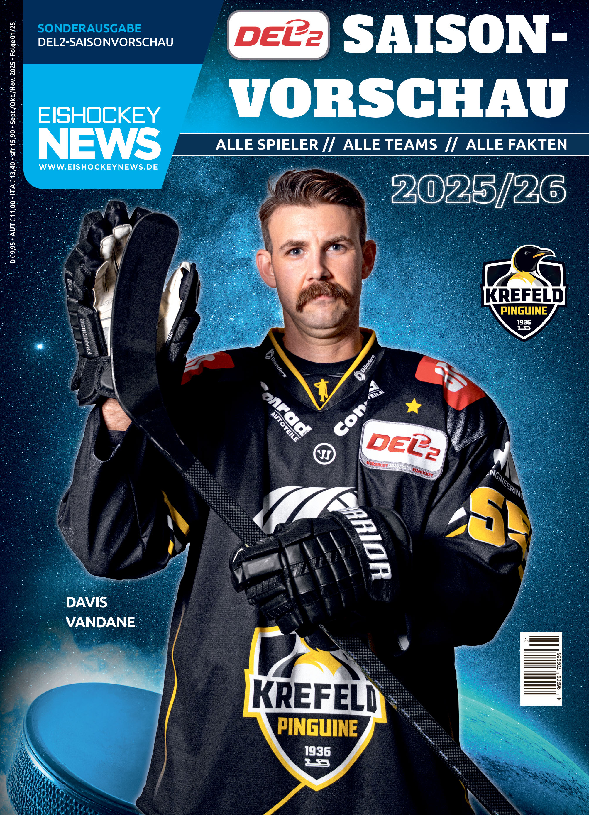 DEL2 Sonderheft 2025/26 mit Krefeld-Cover 