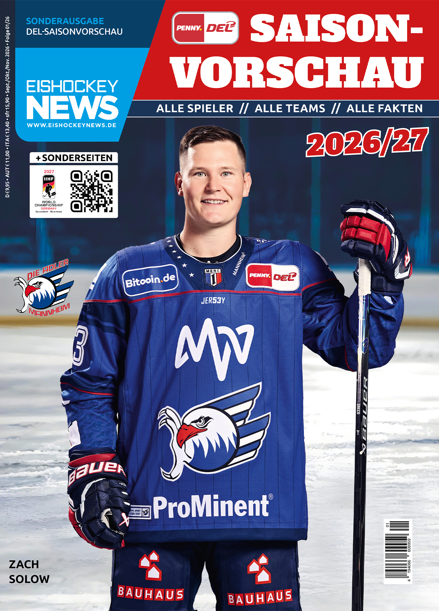DEL Sonderheft 2026/27 mit Mannheim-Cover 